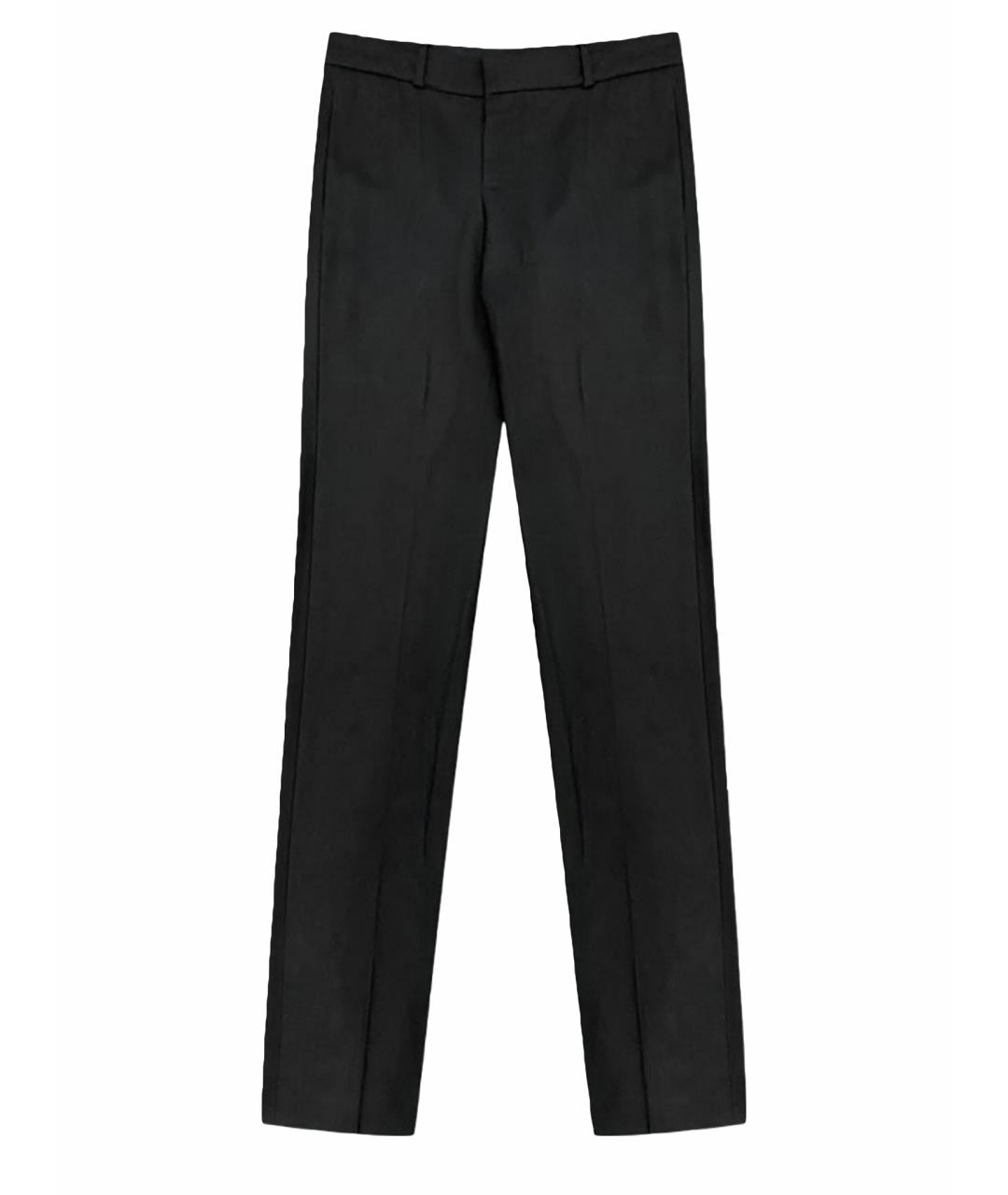 CHLOE Черные шерстяные прямые брюки, фото 1