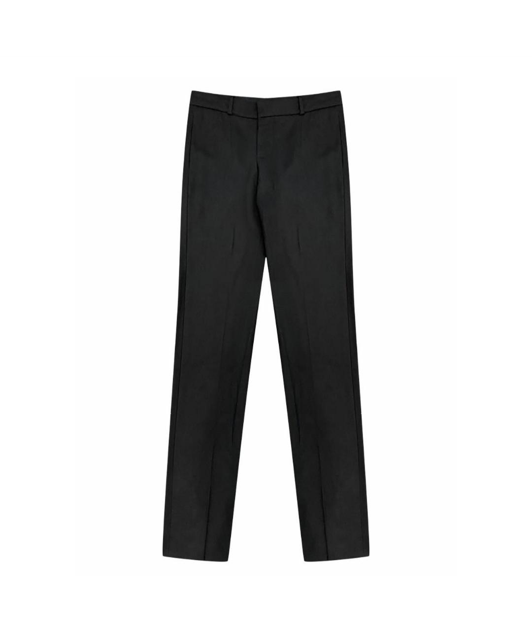 CHLOE Черные шерстяные прямые брюки, фото 5