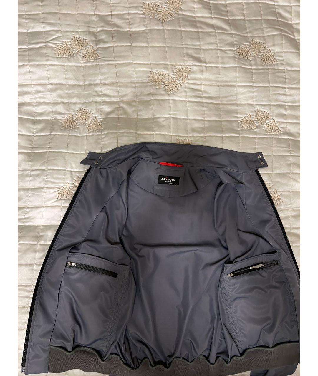 KITON Серая полиэстеровая куртка, фото 3