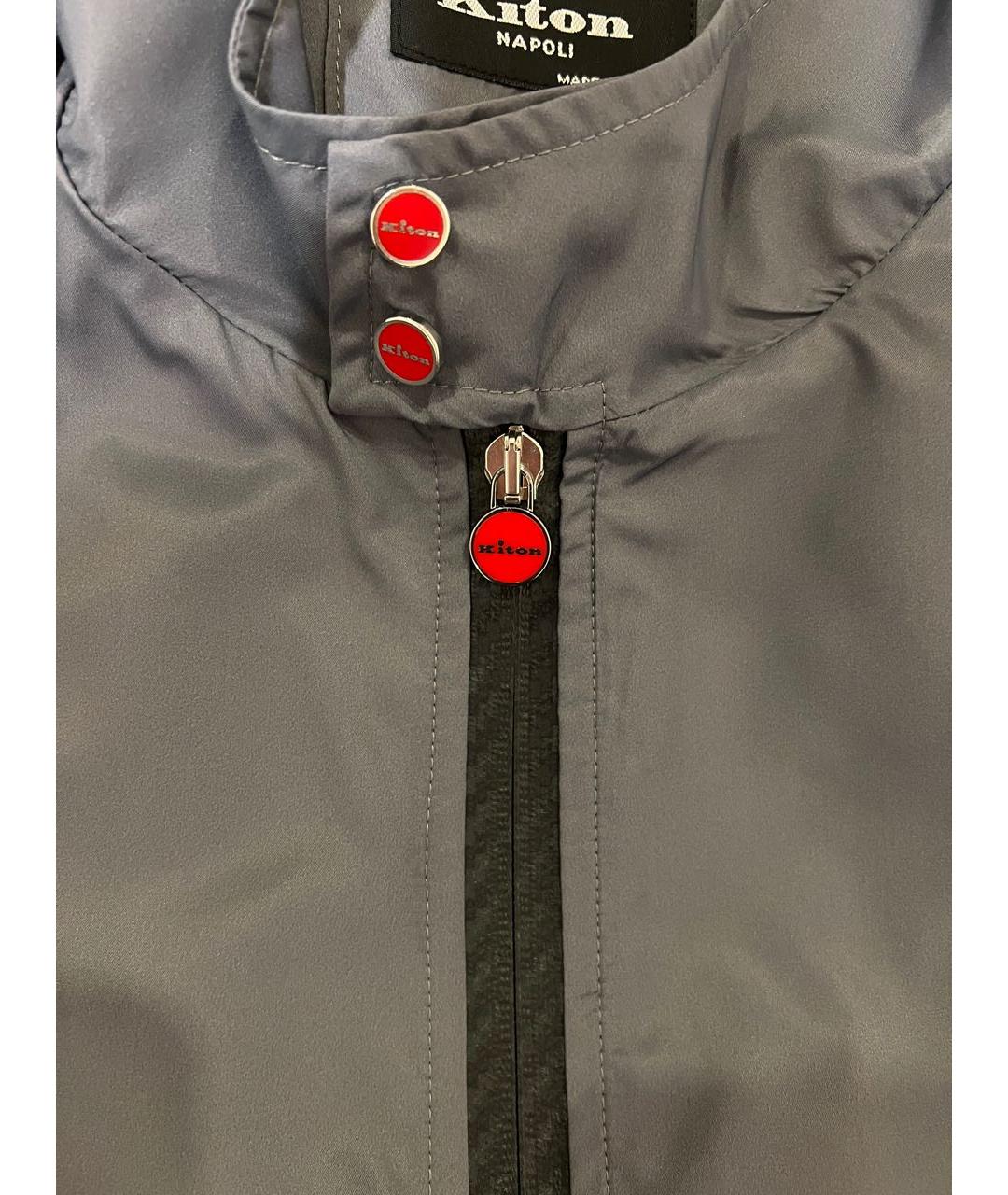 KITON Серая полиэстеровая куртка, фото 6