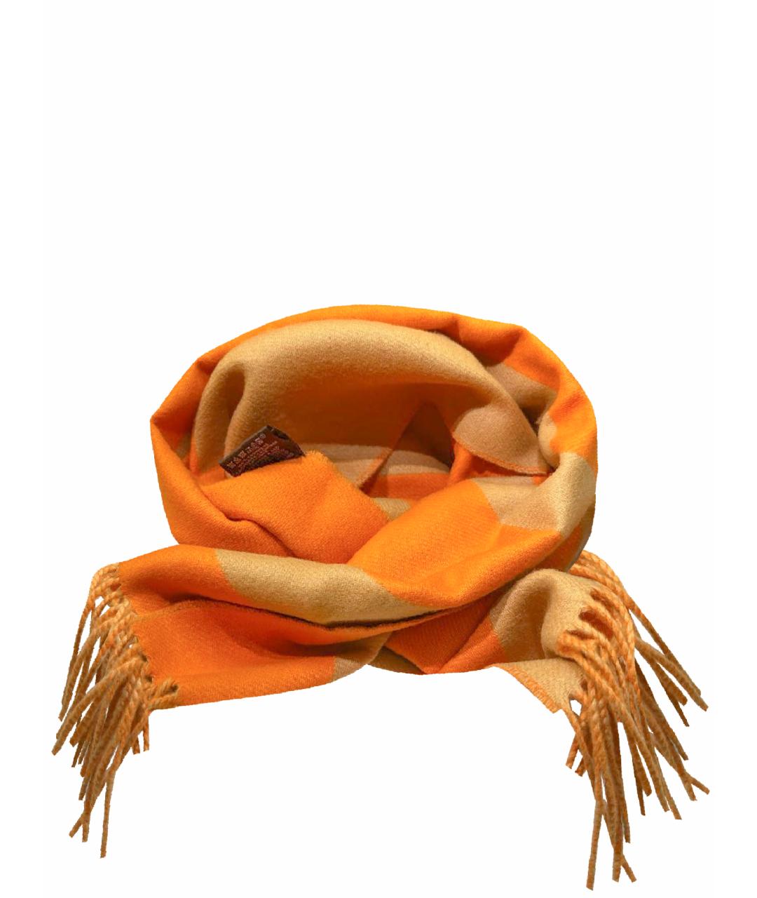 HERMES Бежевый кашемировый шарф, фото 1