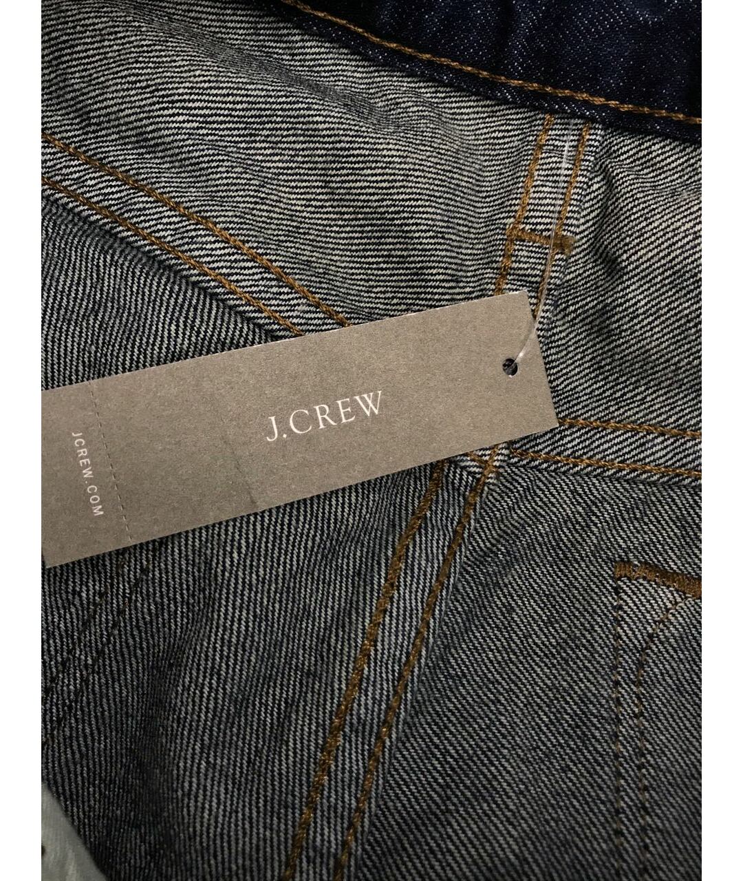 J.CREW Темно-синие хлопковые прямые джинсы, фото 4