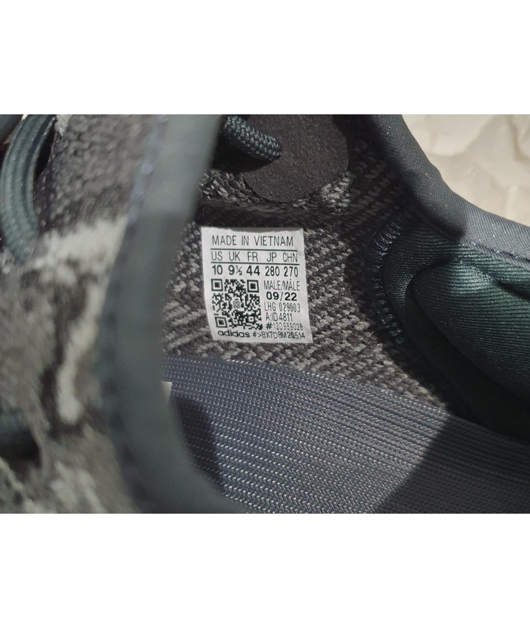ADIDAS YEEZY Черные синтетические низкие кроссовки / кеды, фото 3