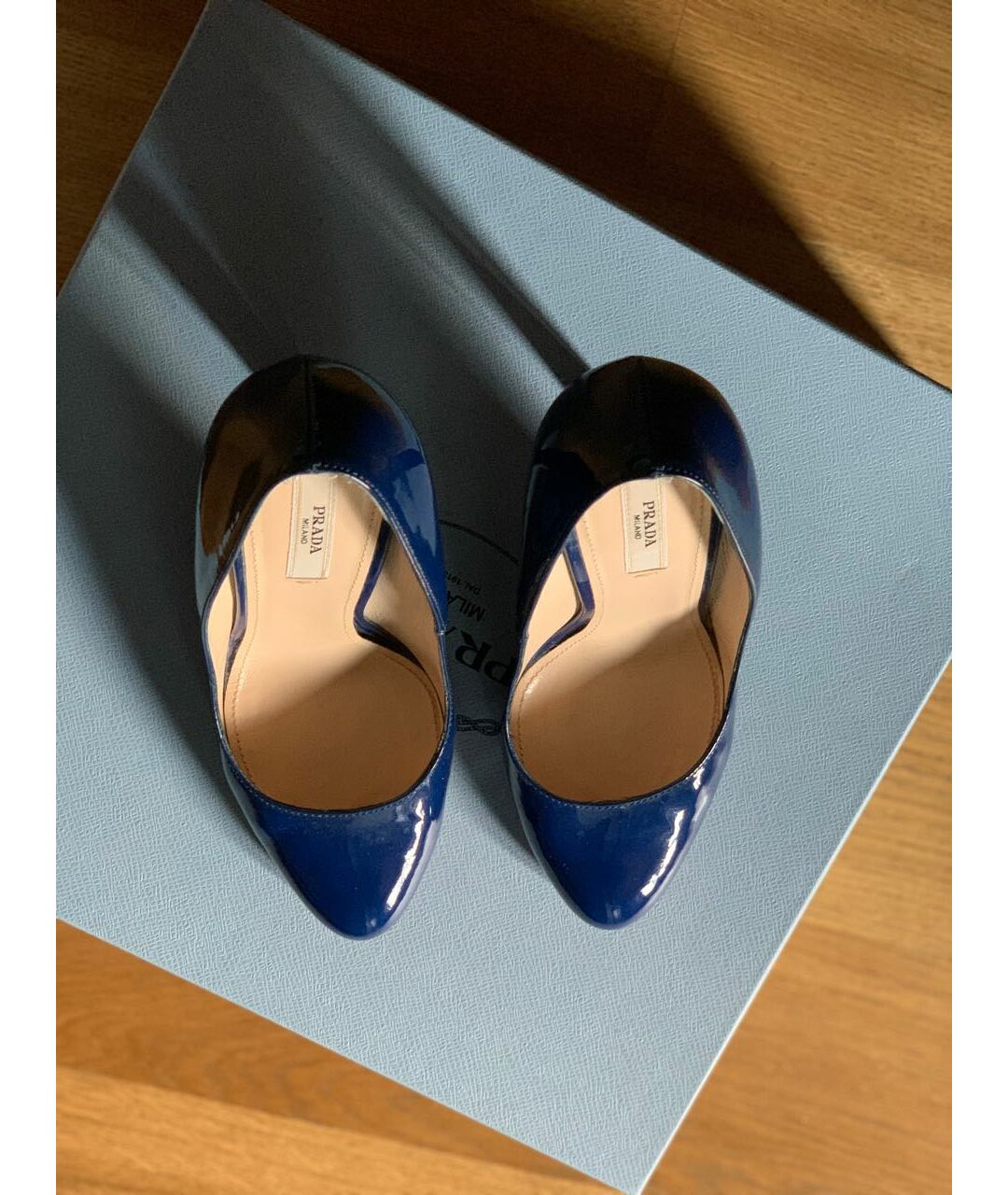 PRADA Синие туфли из лакированной кожи, фото 3