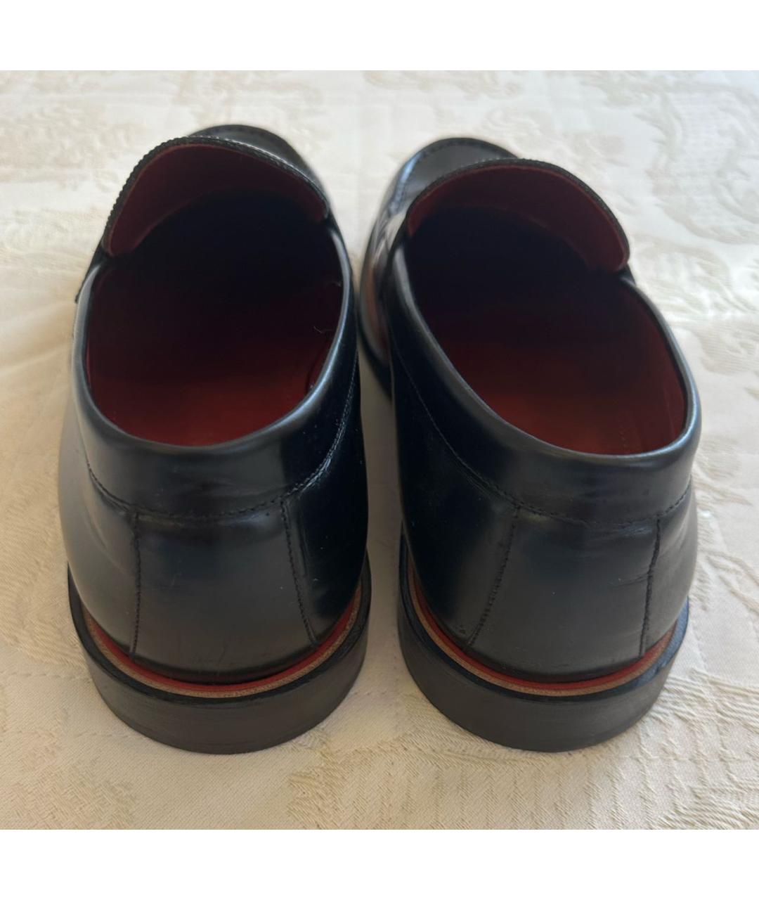 LOUIS VUITTON Черные кожаные лоферы, фото 3