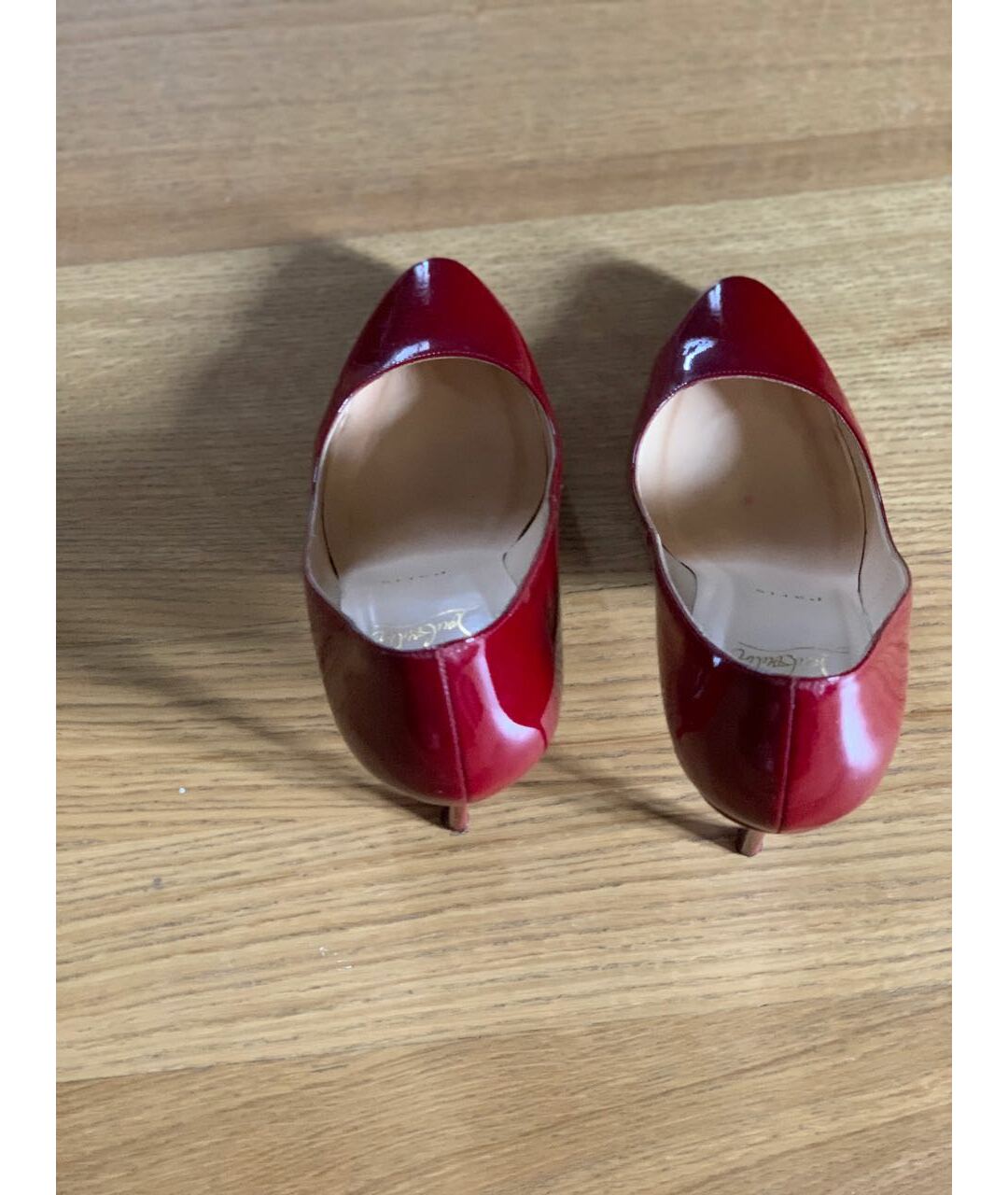 CHRISTIAN LOUBOUTIN Красные туфли из лакированной кожи, фото 3