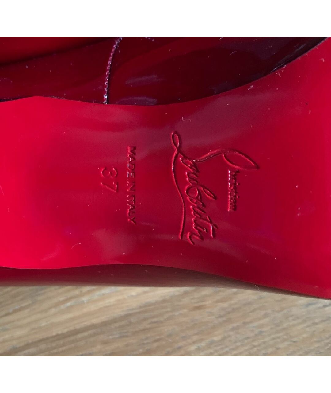 CHRISTIAN LOUBOUTIN Красные туфли из лакированной кожи, фото 5