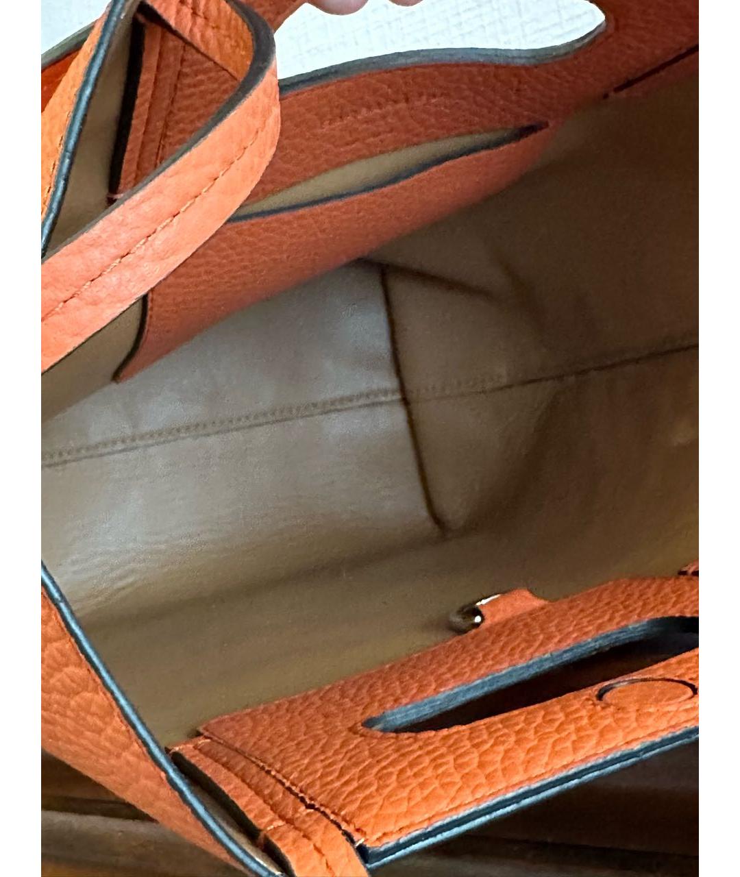 BARBARA BUI Оранжевая кожаная сумка тоут, фото 4