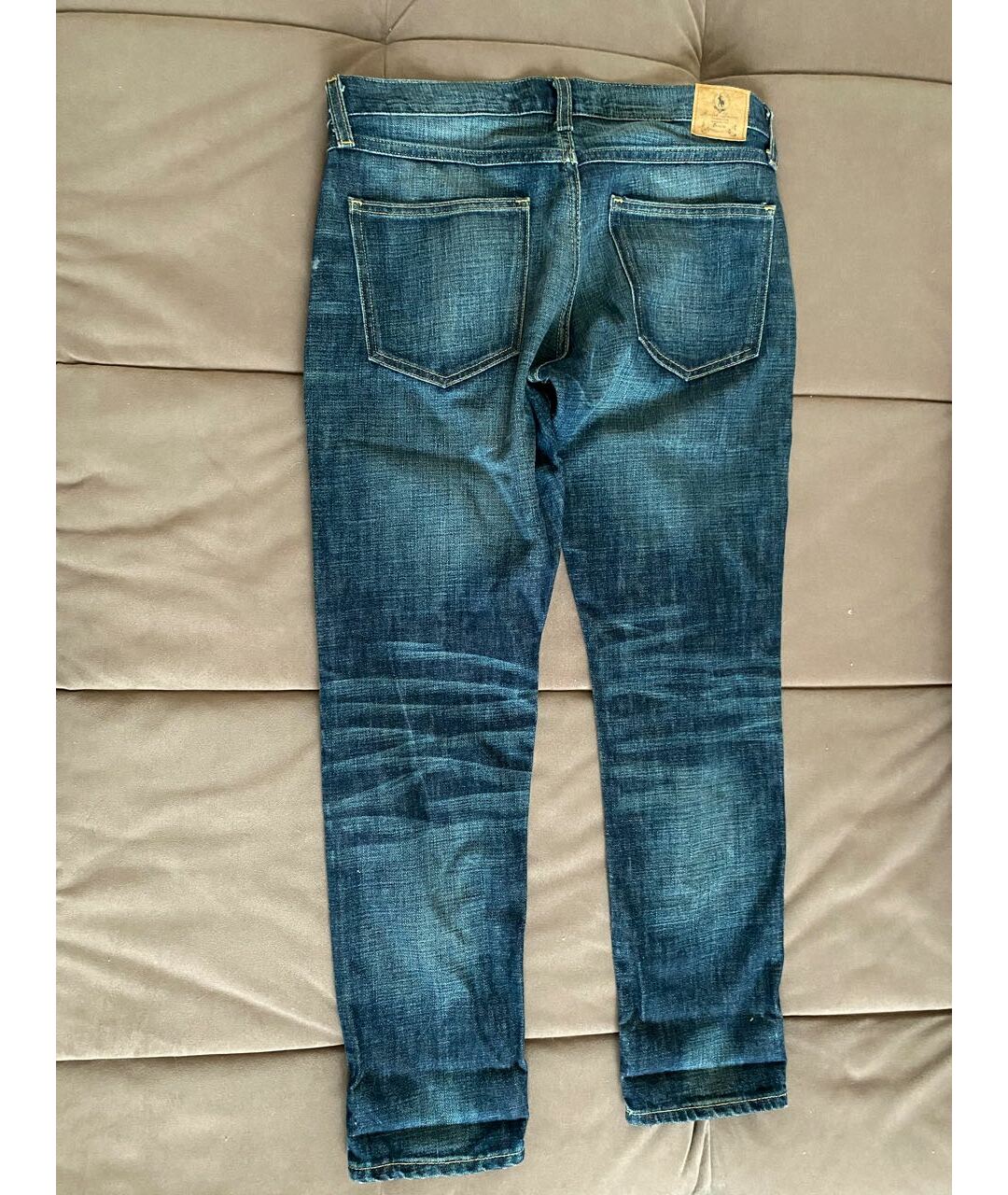 RALPH LAUREN DENIM & SUPPLY Синие хлопковые прямые джинсы, фото 2