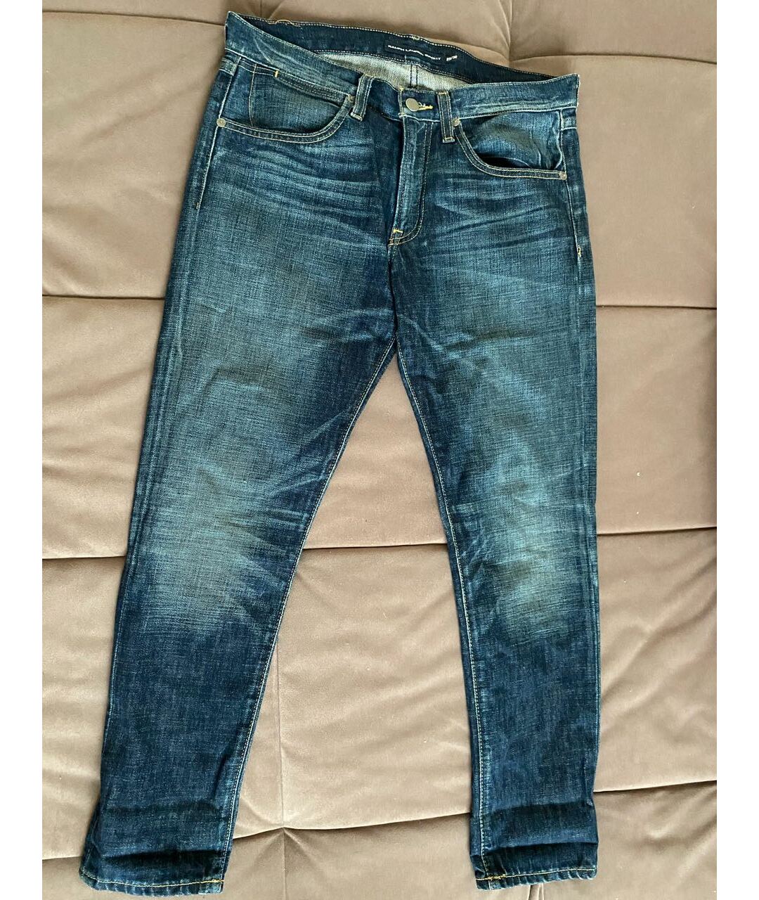 RALPH LAUREN DENIM & SUPPLY Синие хлопковые прямые джинсы, фото 5