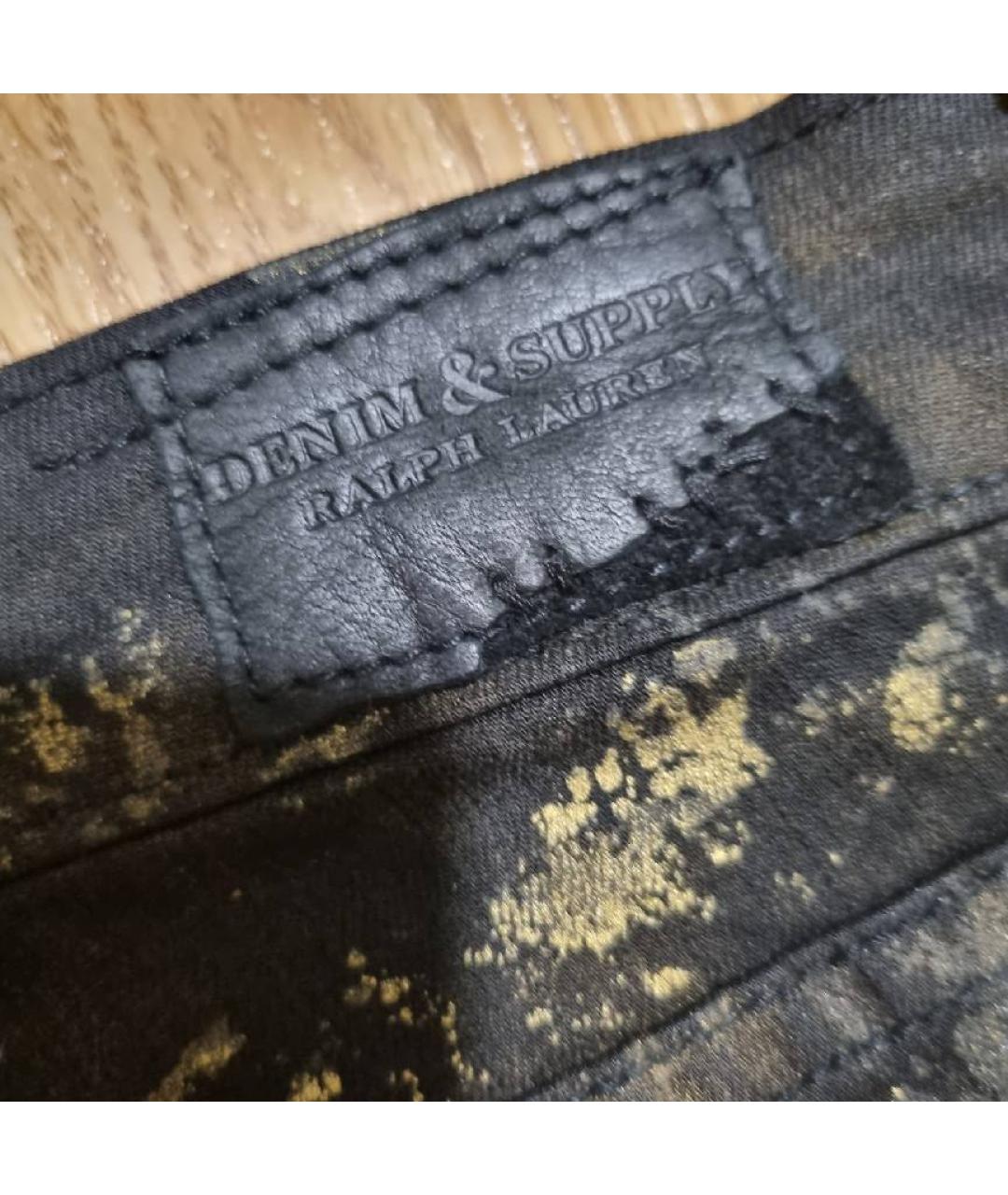 RALPH LAUREN DENIM & SUPPLY Черные хлопко-эластановые джинсы слим, фото 5