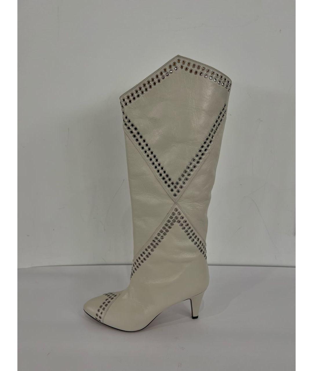 ISABEL MARANT Белые кожаные сапоги, фото 7