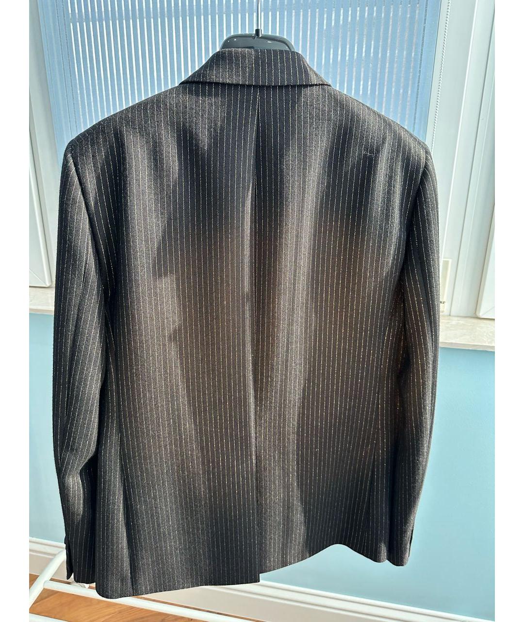SAINT LAURENT Черный шерстяной пиджак, фото 2
