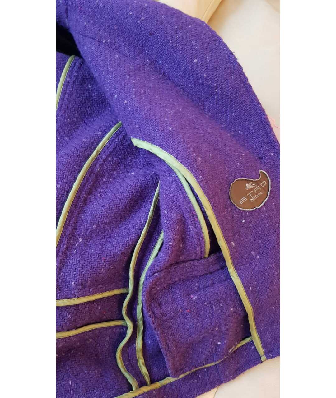 ETRO Фиолетовое шерстяное пальто, фото 6