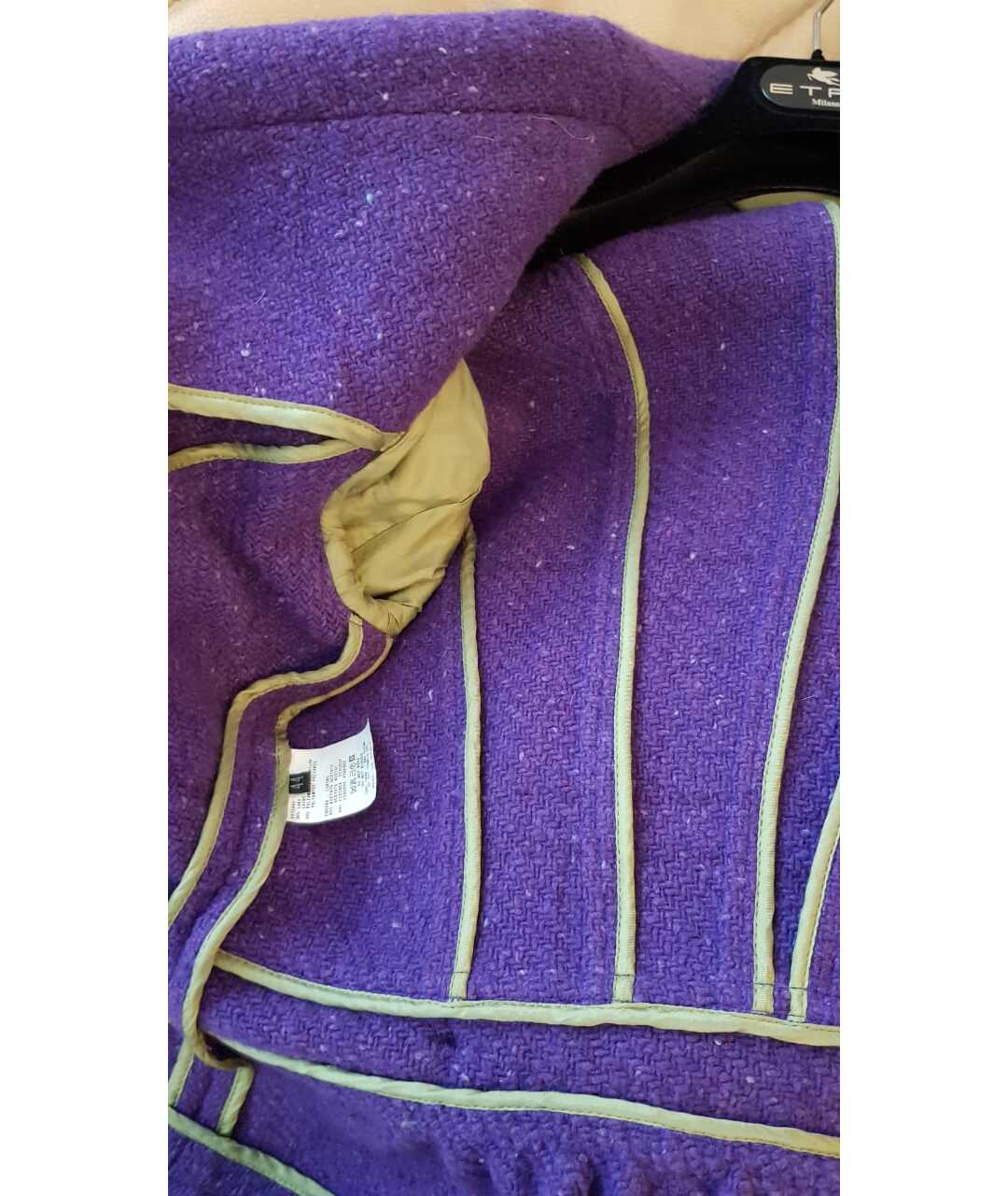 ETRO Фиолетовое шерстяное пальто, фото 7