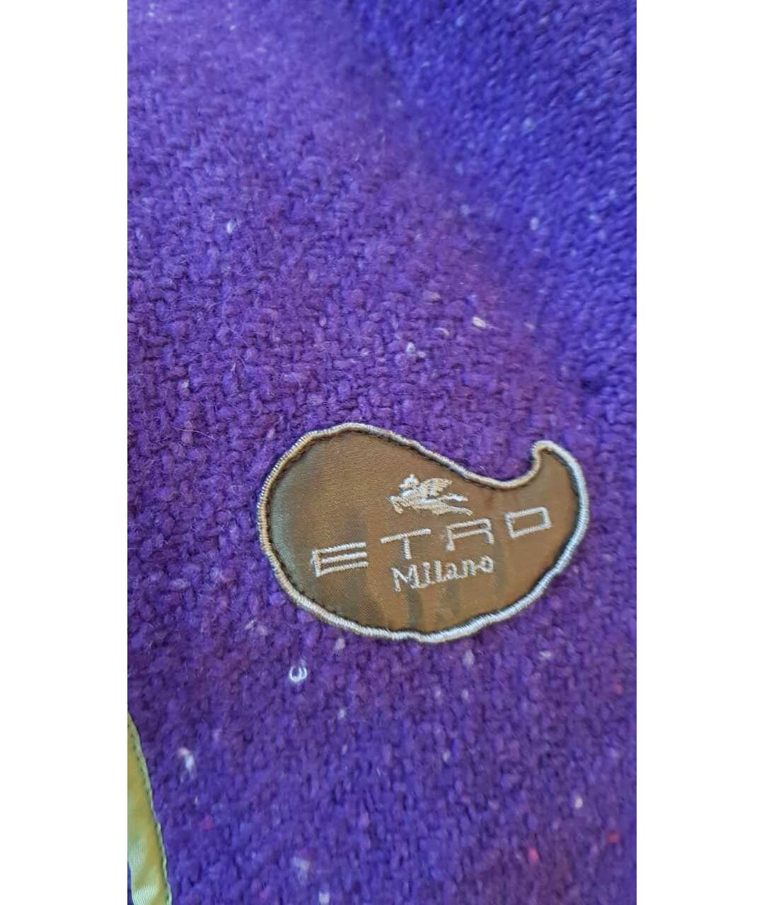 ETRO Фиолетовое шерстяное пальто, фото 5