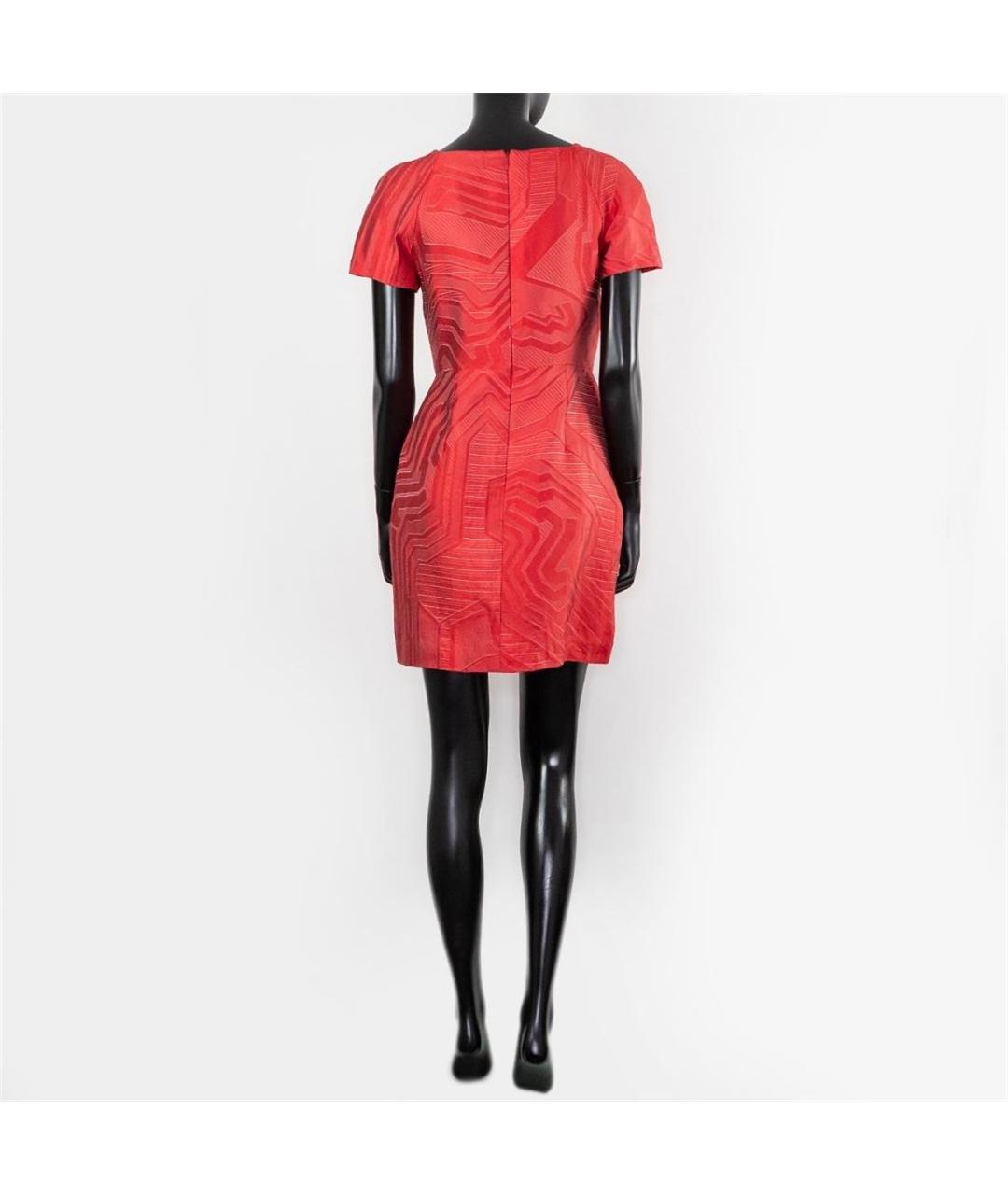 FENDI Красное шелковое повседневное платье, фото 3