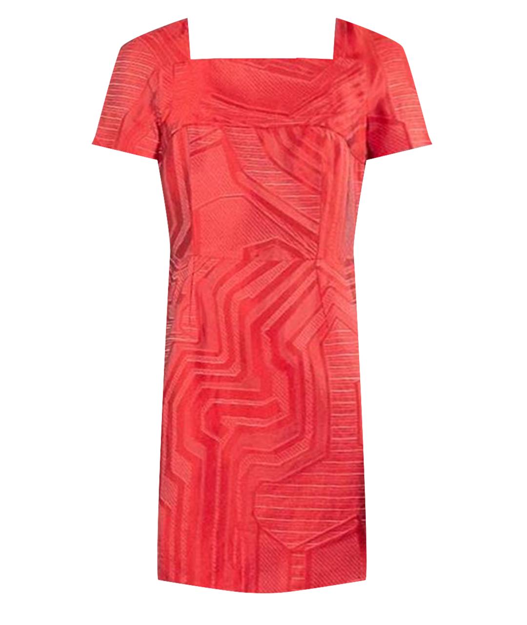 FENDI Красное шелковое повседневное платье, фото 1