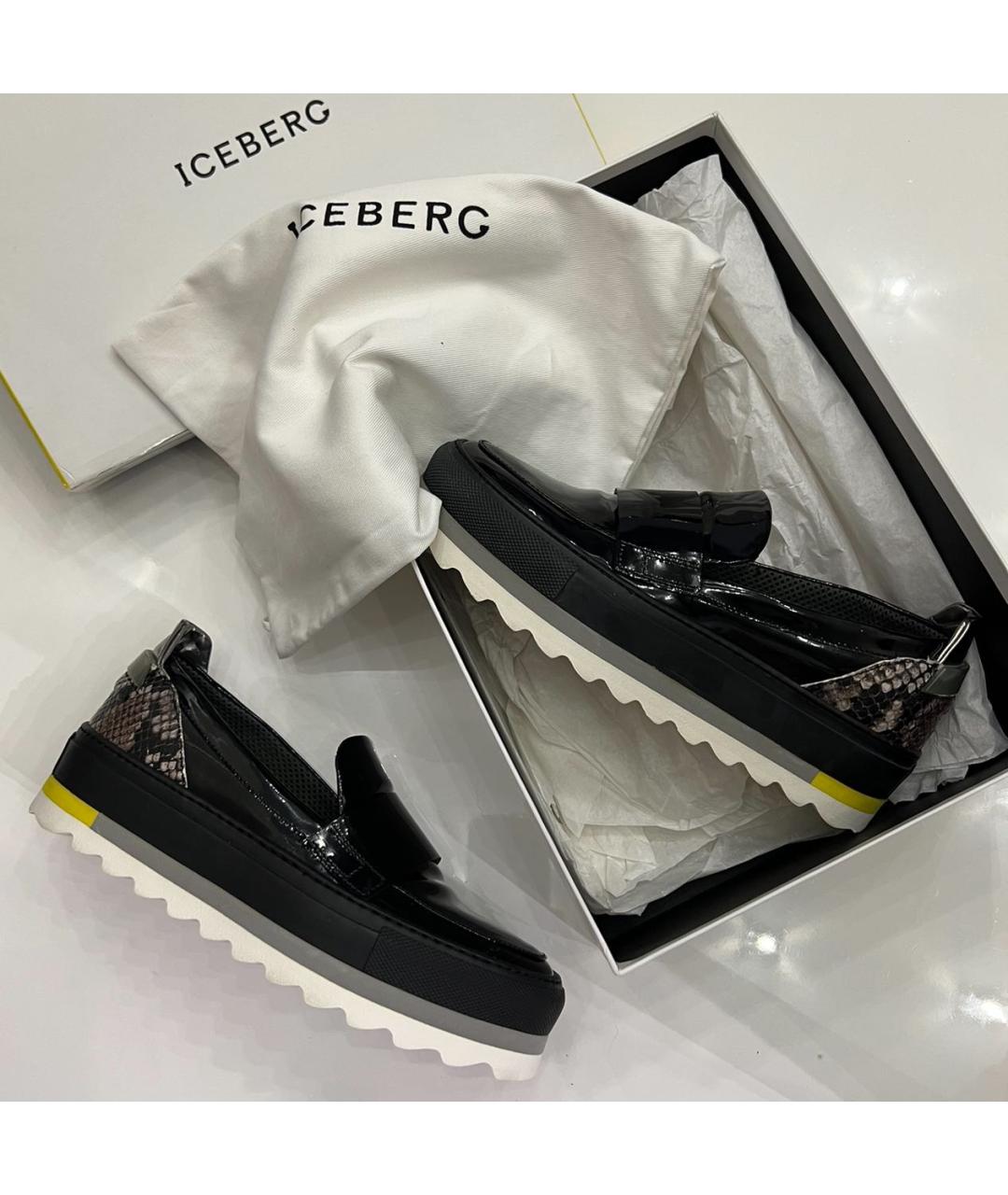 ICEBERG Черные кожаные лоферы, фото 4