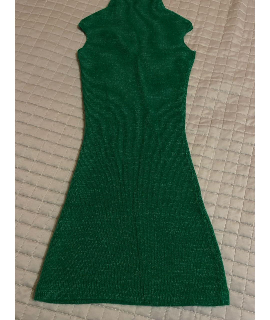 DSQUARED2 Зеленые шерстяное повседневное платье, фото 4