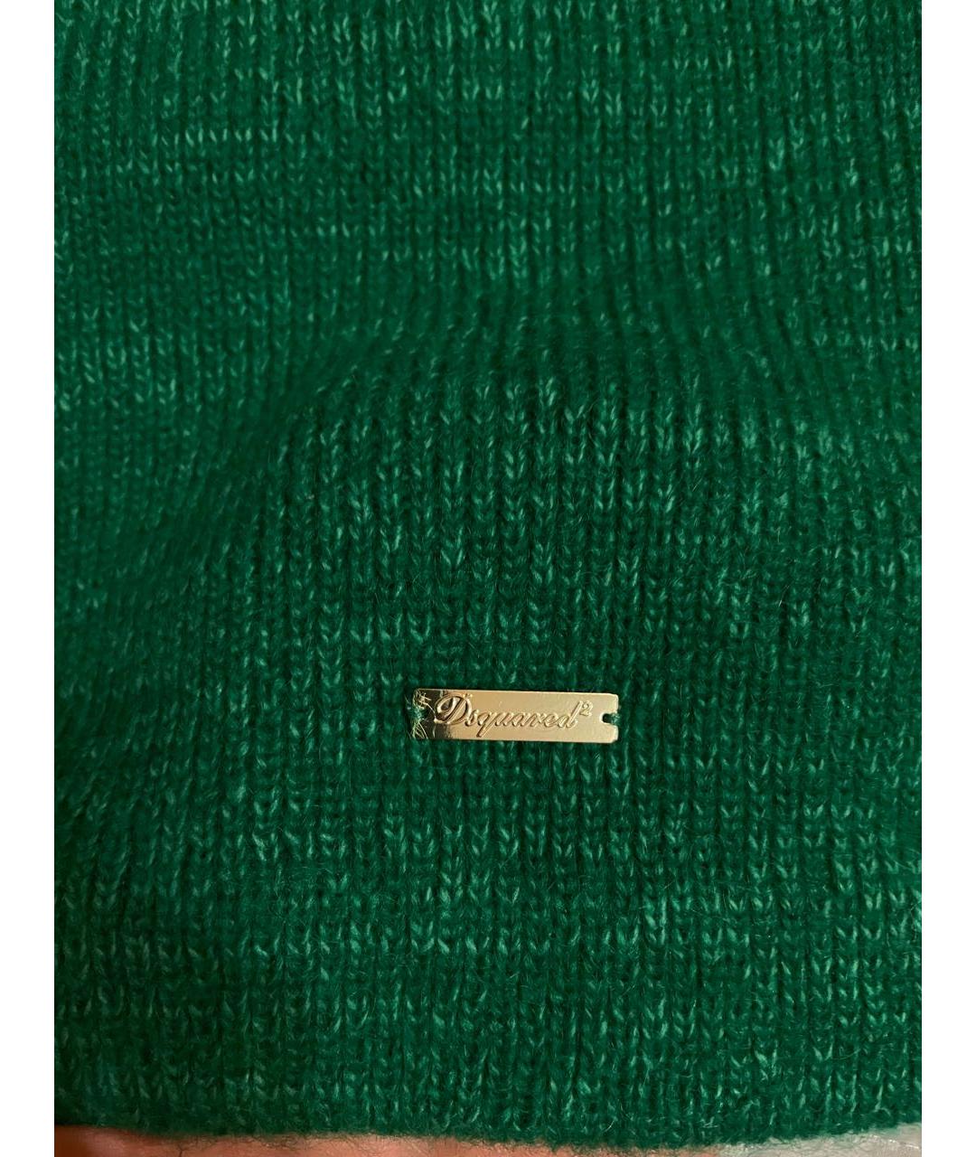 DSQUARED2 Зеленые шерстяное повседневное платье, фото 3