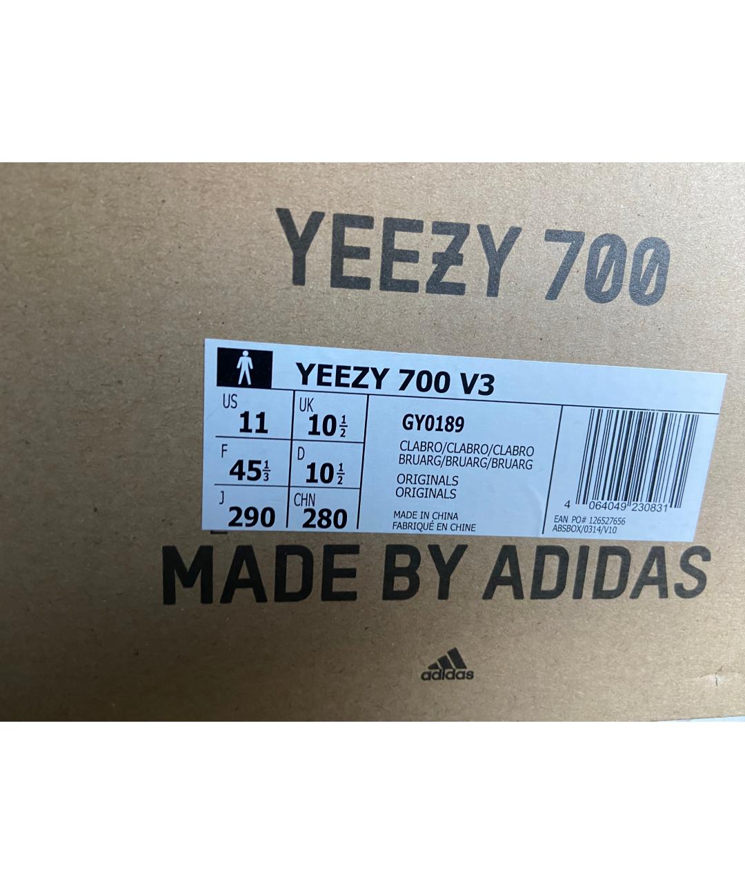 ADIDAS YEEZY Черные низкие кроссовки / кеды, фото 3