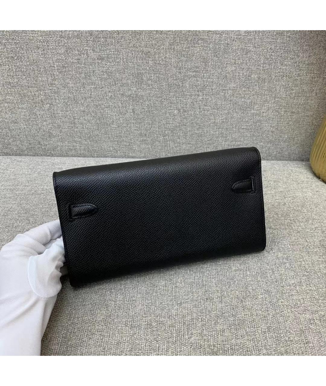 HERMES Черная кожаная сумка через плечо, фото 2