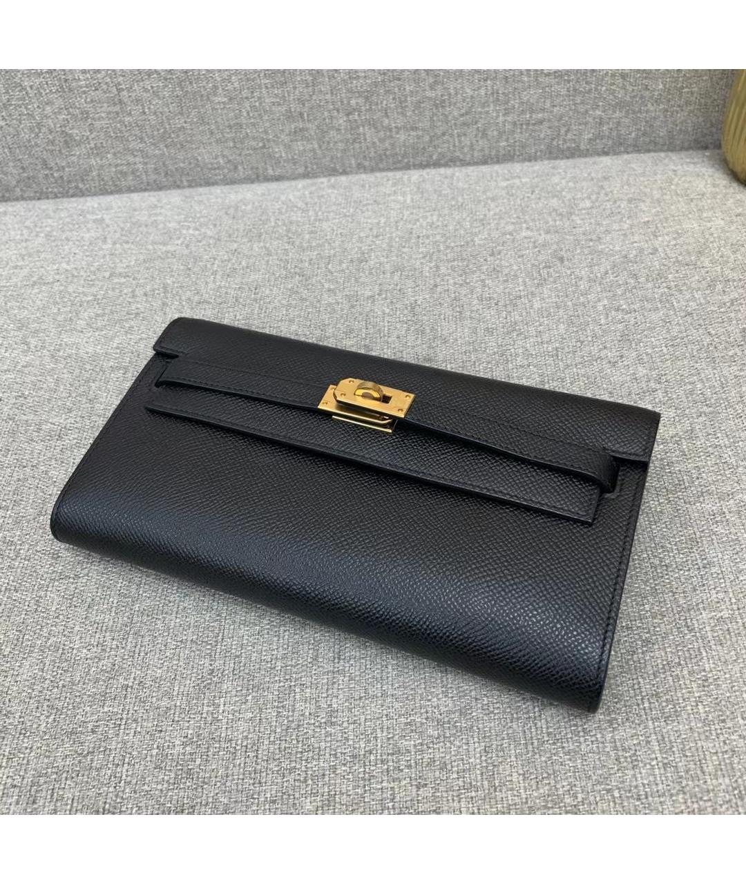 HERMES Черная кожаная сумка через плечо, фото 5