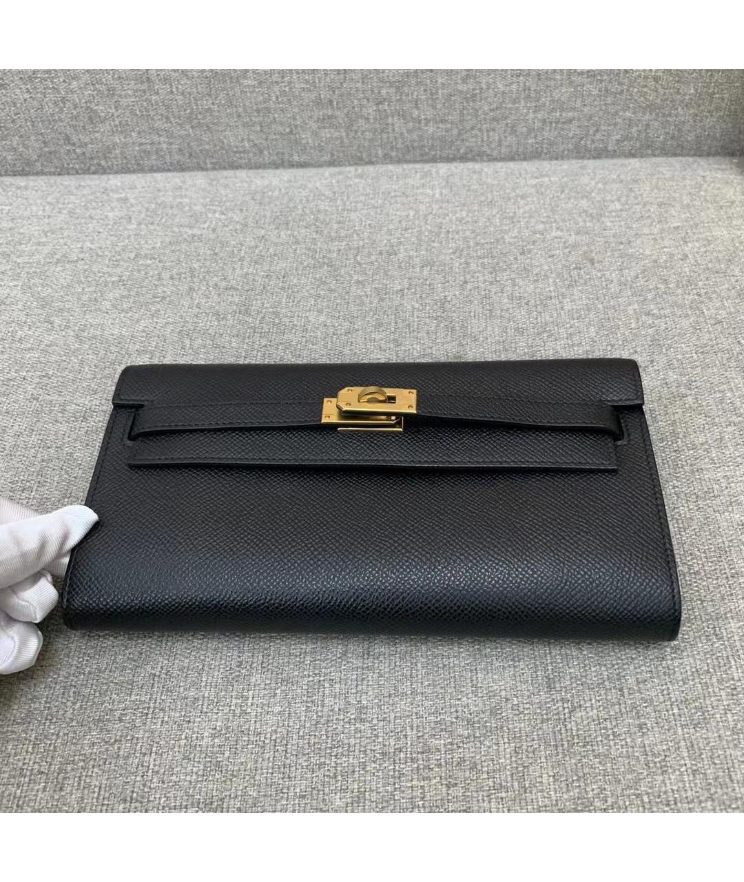 HERMES Черная кожаная сумка через плечо, фото 4