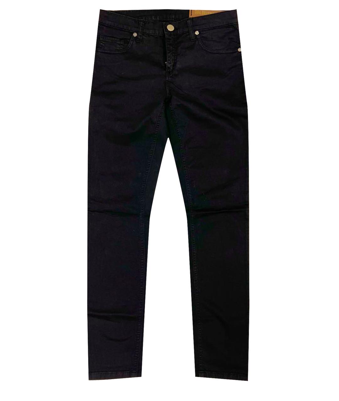 BIKKEMBERGS Черные хлопко-эластановые джинсы слим, фото 1