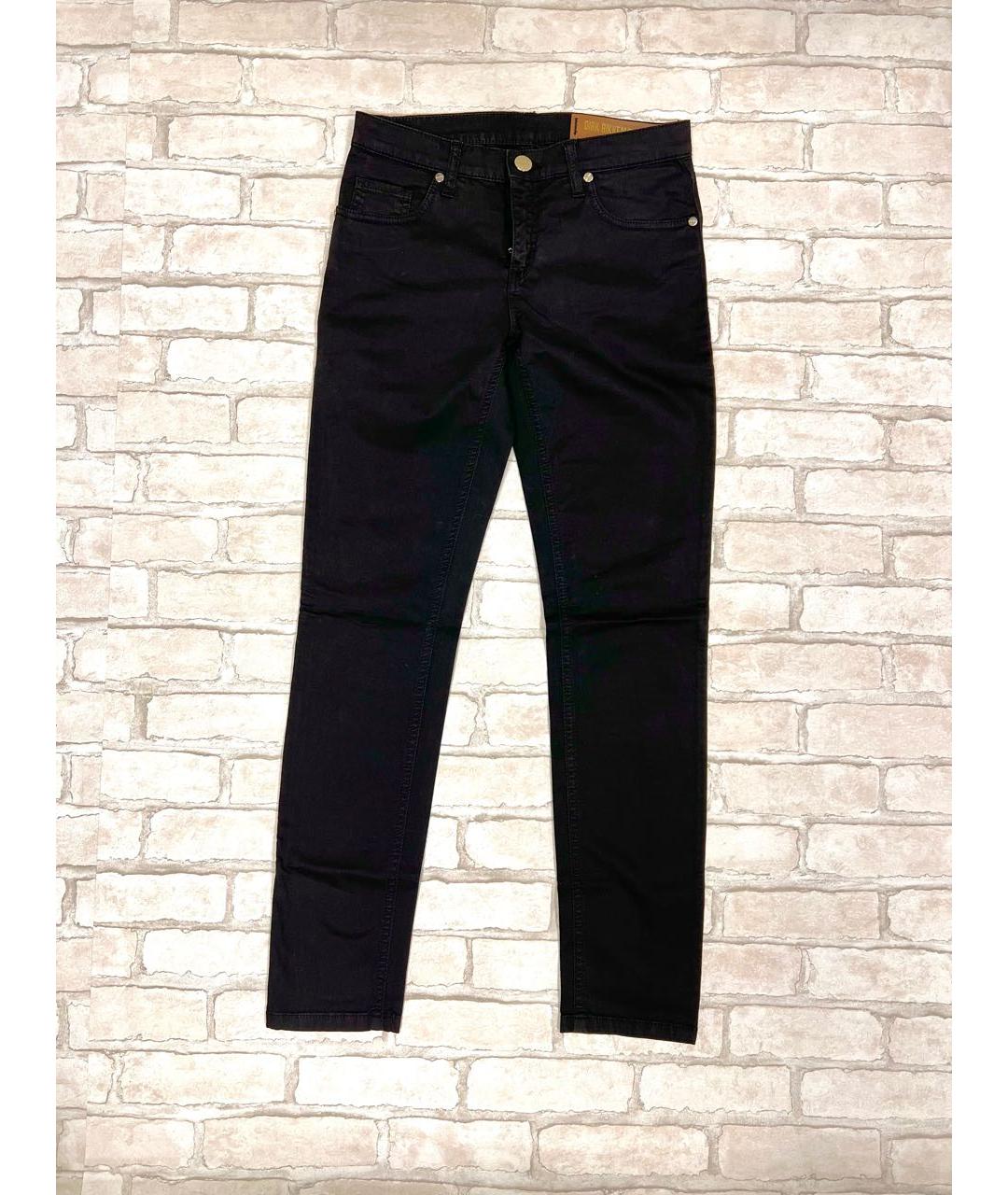 BIKKEMBERGS Черные хлопко-эластановые джинсы слим, фото 8
