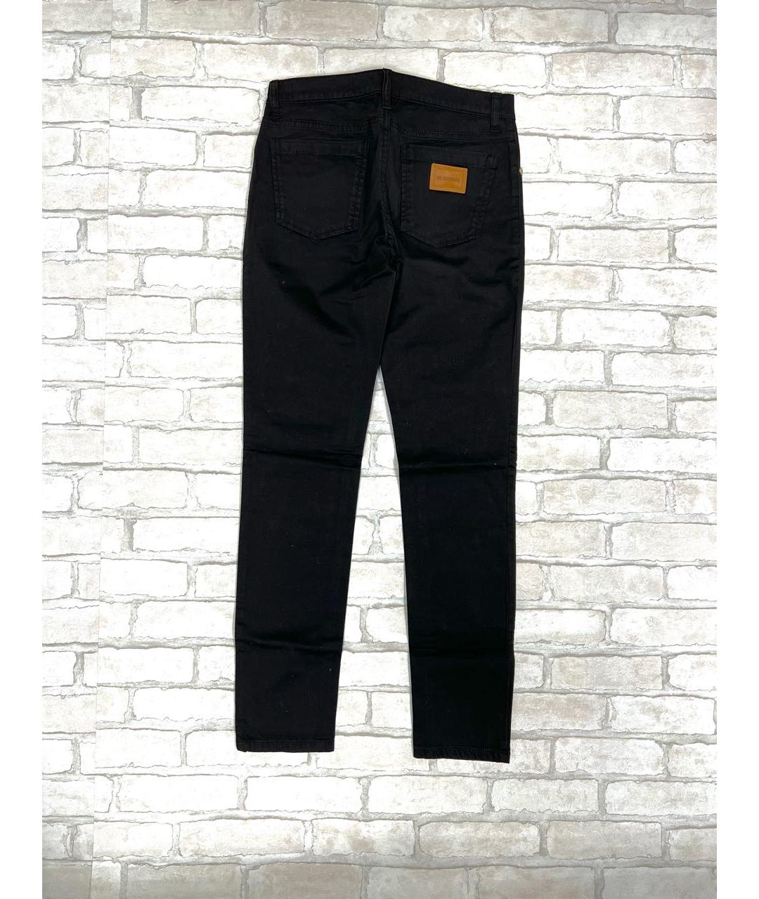 BIKKEMBERGS Черные хлопко-эластановые джинсы слим, фото 2