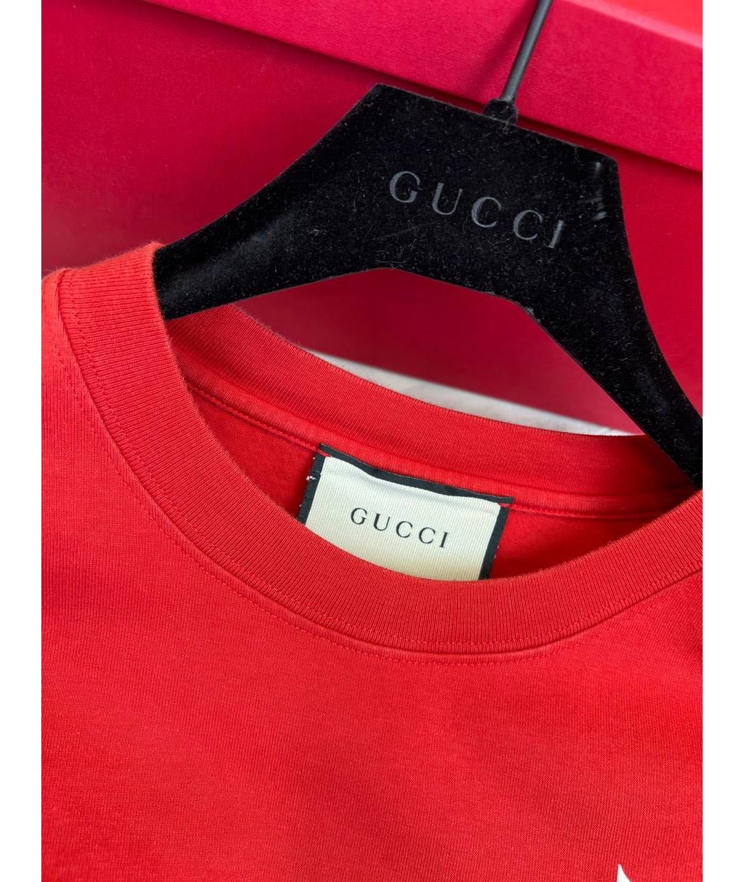 GUCCI Красная футболка, фото 4