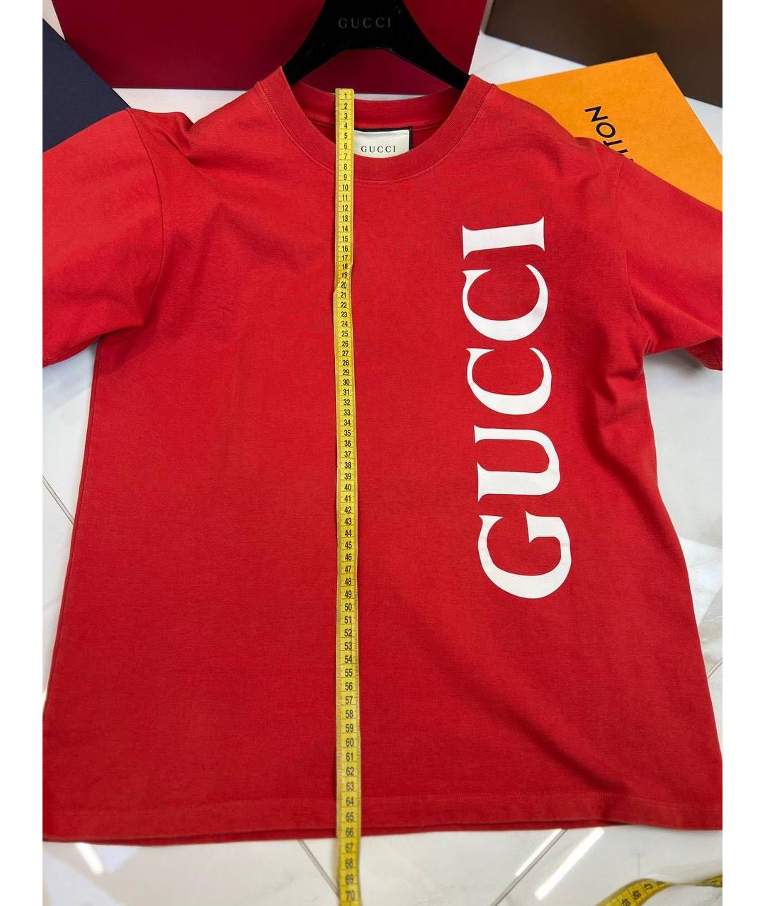 GUCCI Красная футболка, фото 6