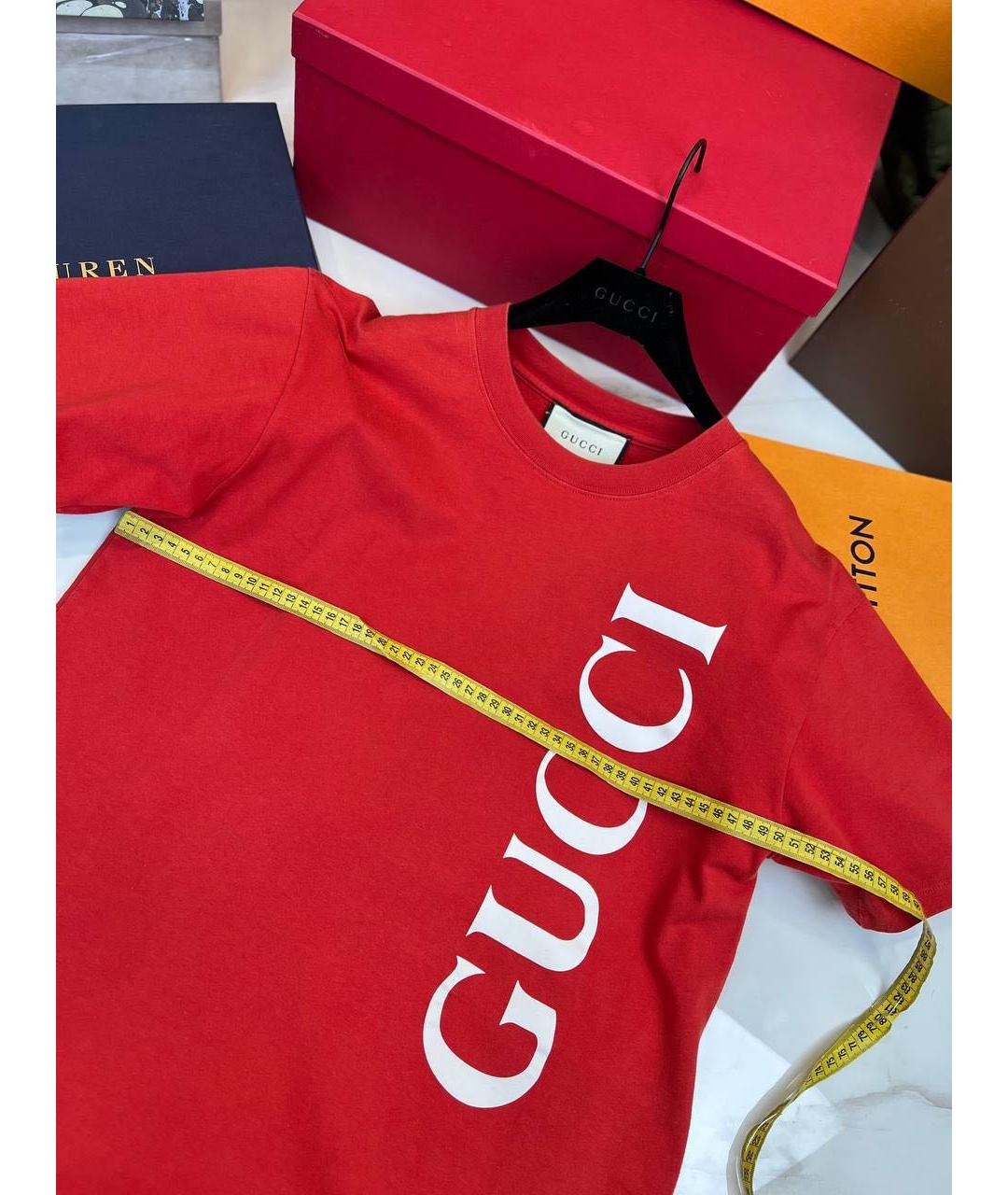 GUCCI Красная футболка, фото 5