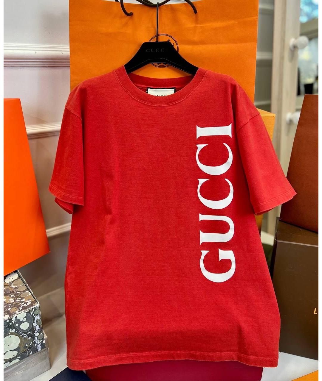 GUCCI Красная футболка, фото 7