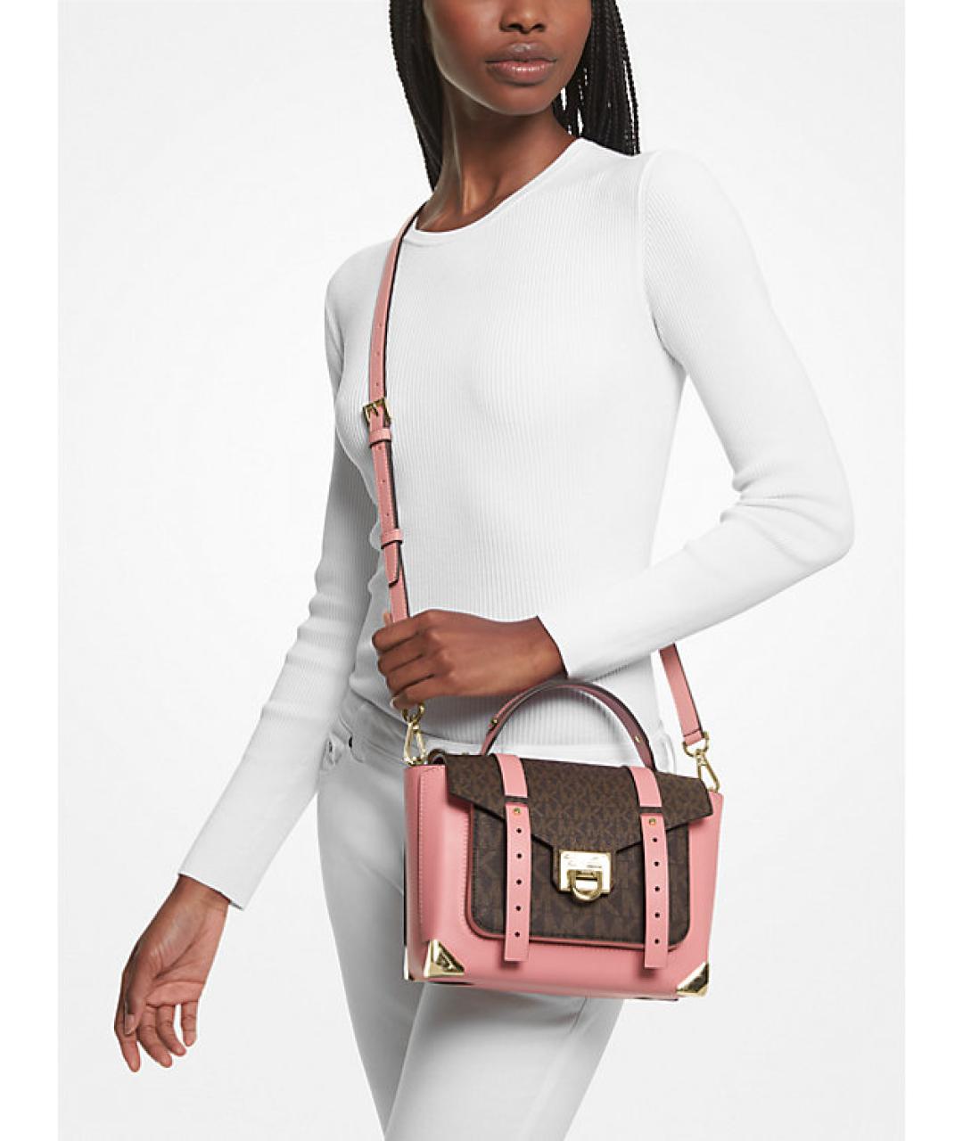 MICHAEL KORS Розовая сумка тоут, фото 3