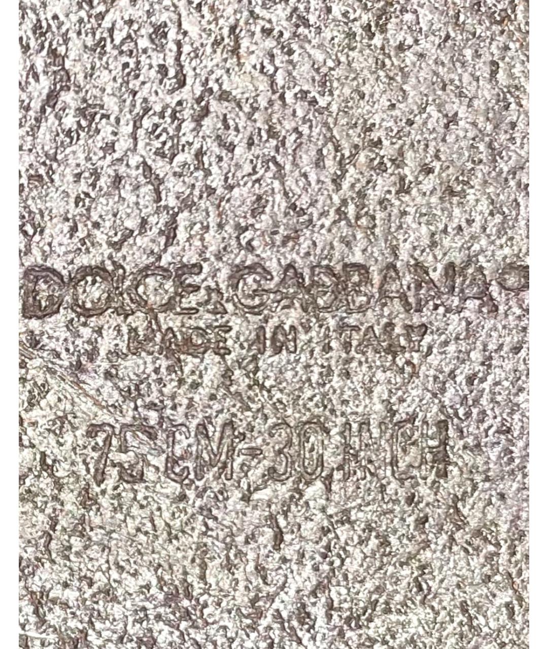 DOLCE&GABBANA Черный кожаный ремень, фото 2