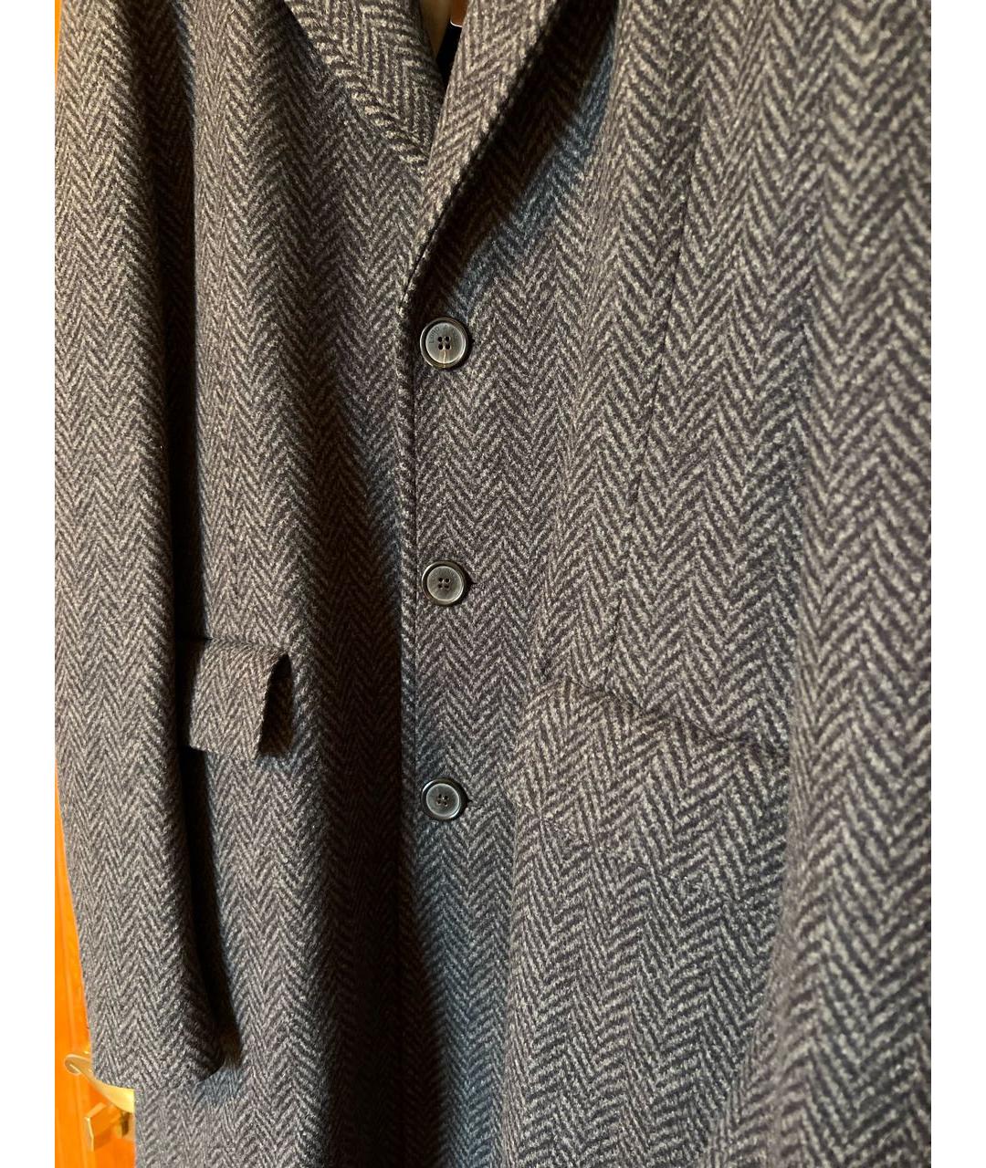 LORO PIANA Антрацитовое шерстяное пальто, фото 4