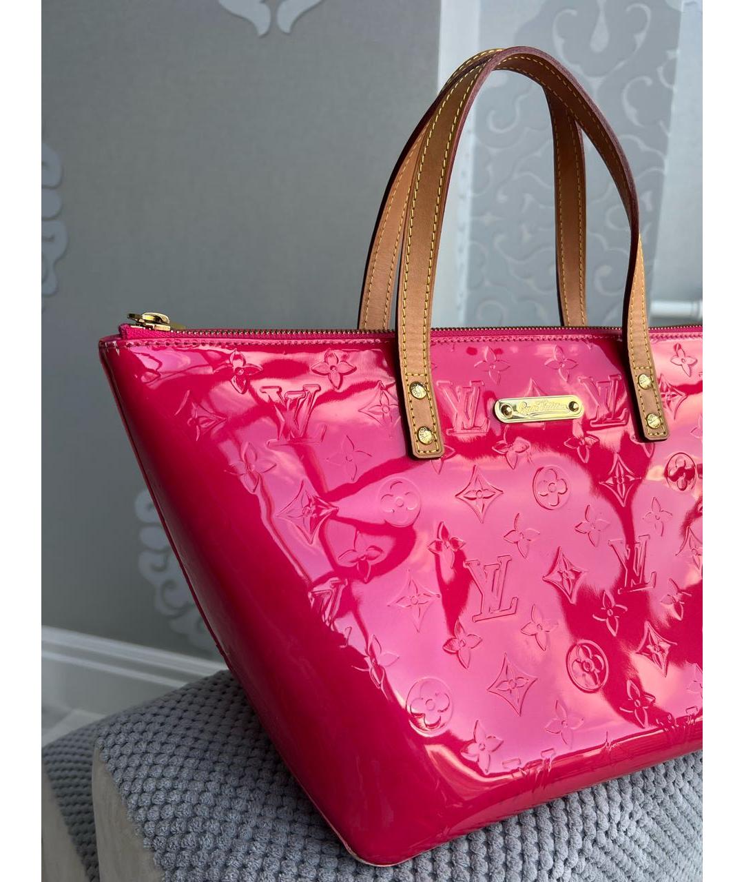 LOUIS VUITTON Фуксия сумка с короткими ручками из лакированной кожи, фото 2