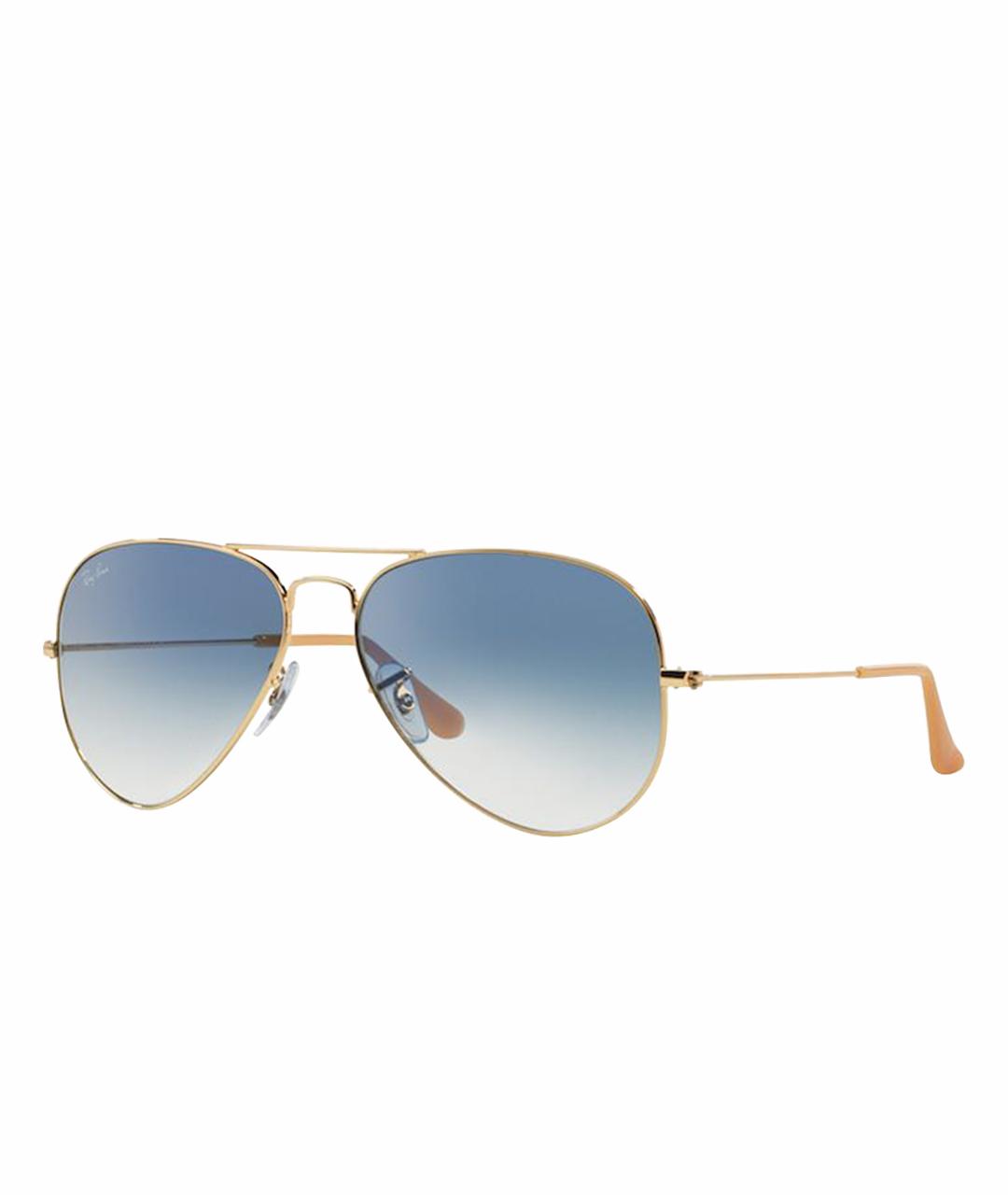 RAY BAN Голубые металлические солнцезащитные очки, фото 1