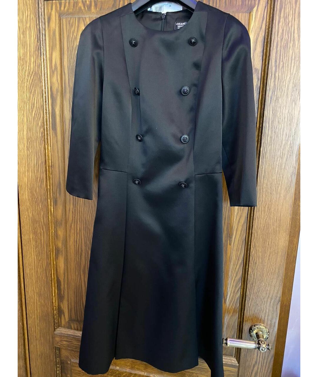 CHANEL PRE-OWNED Черное шелковое повседневное платье, фото 3