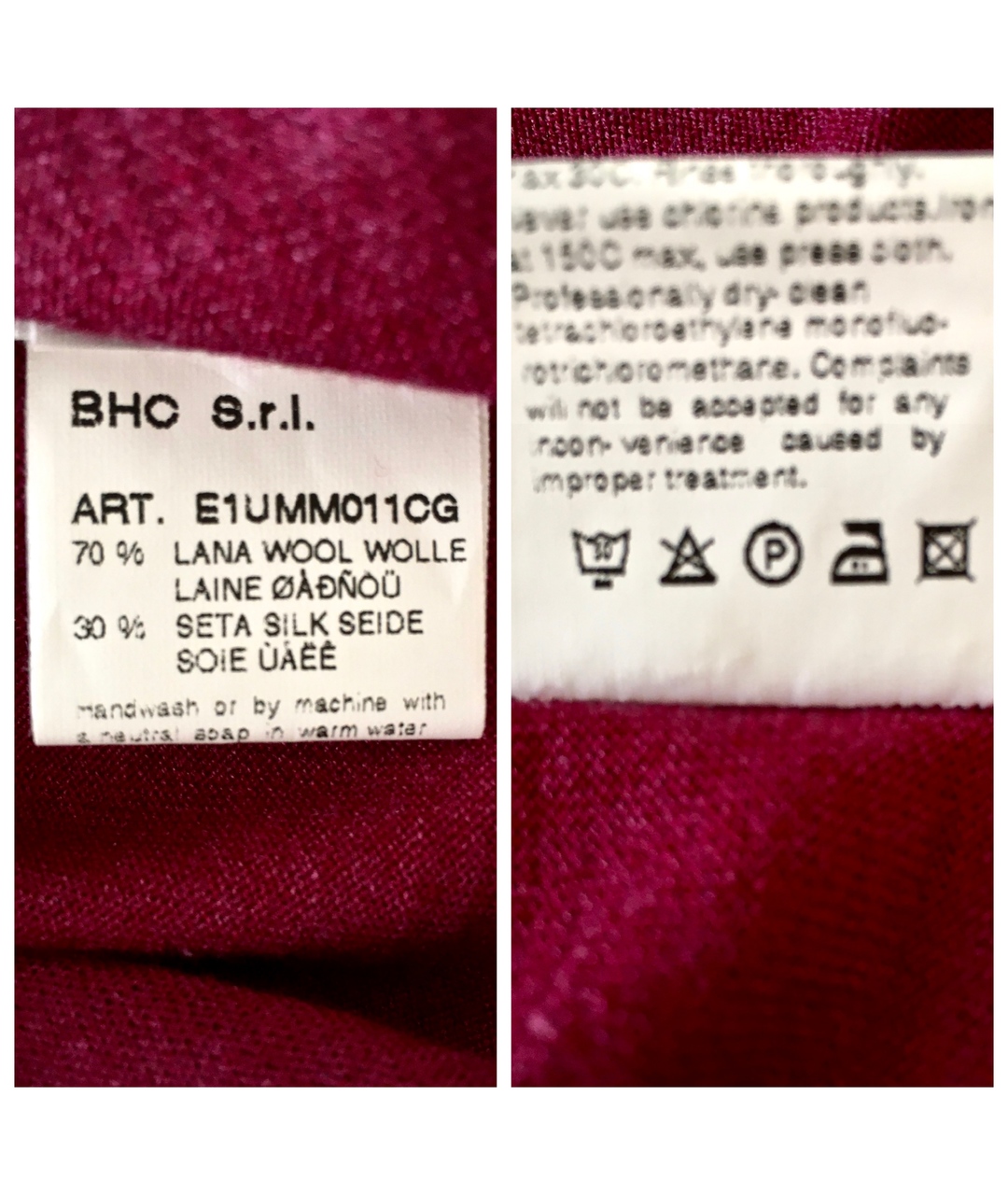 BILANCIONI Бордовый шерстяной джемпер / свитер, фото 4
