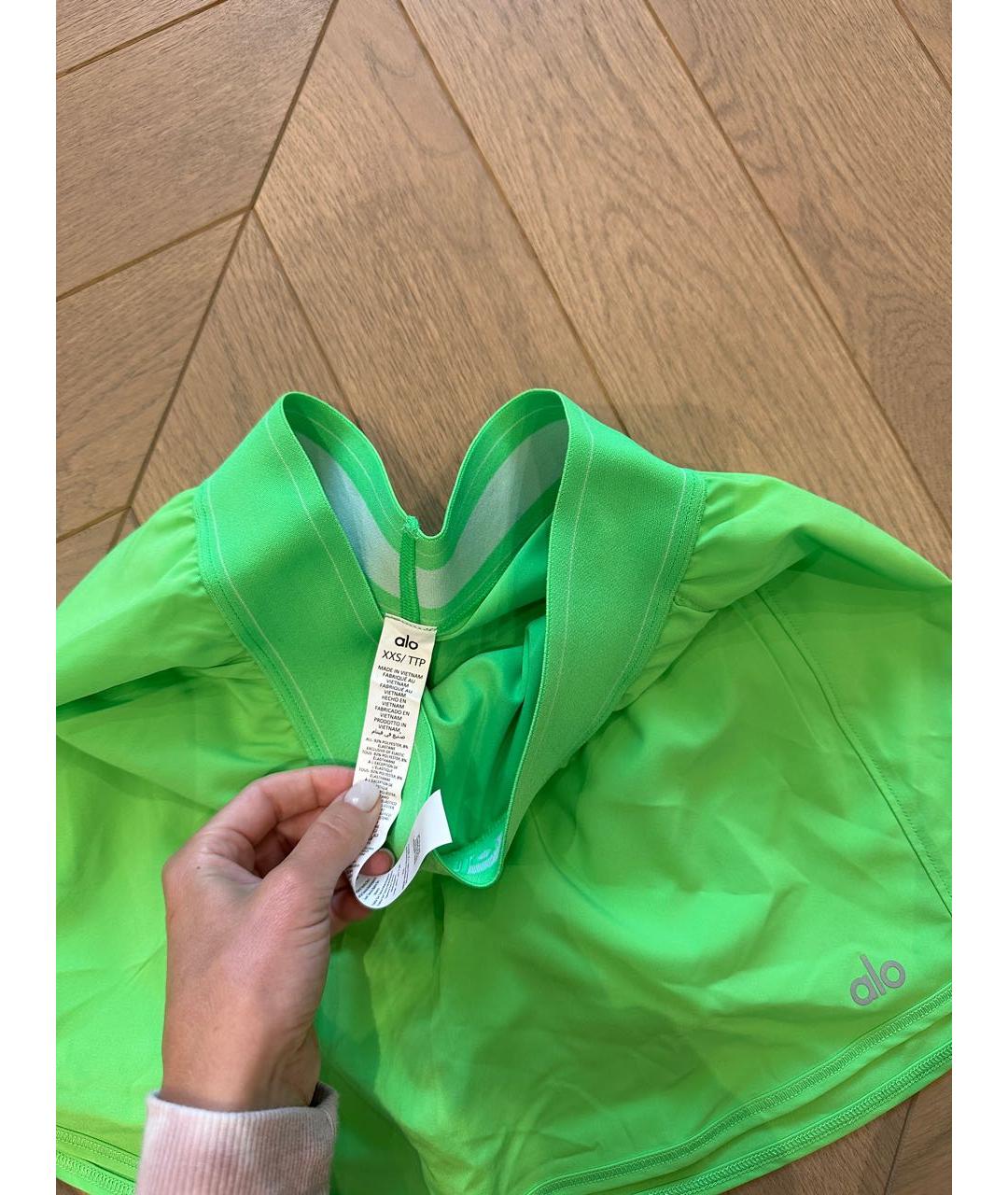 ALO YOGA Зеленая юбка-шорты, фото 2