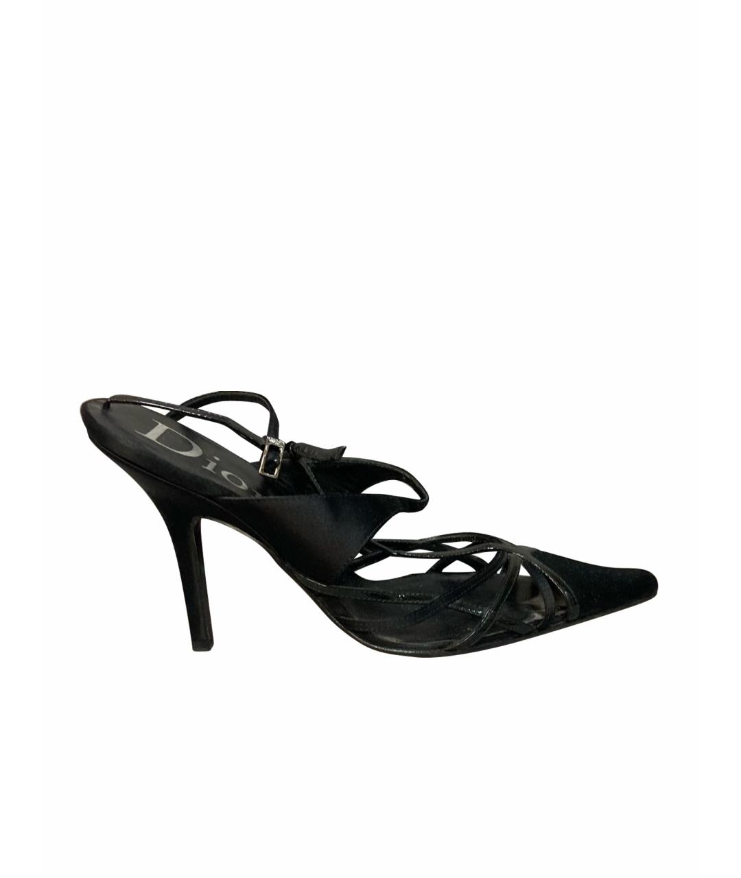 CHRISTIAN DIOR Черные текстильные туфли, фото 1