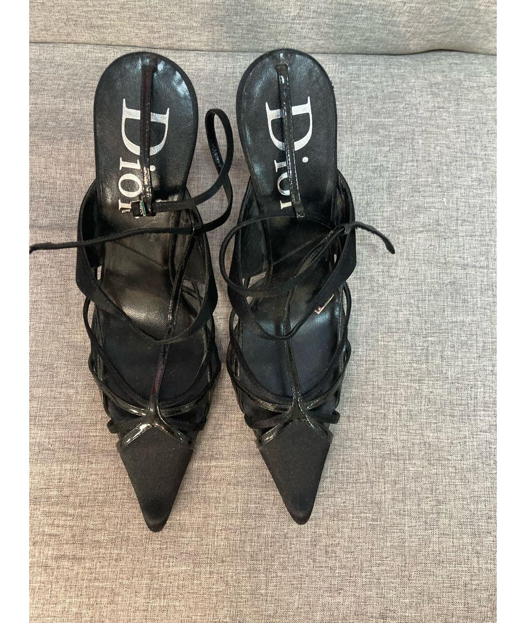 CHRISTIAN DIOR Черные текстильные туфли, фото 2