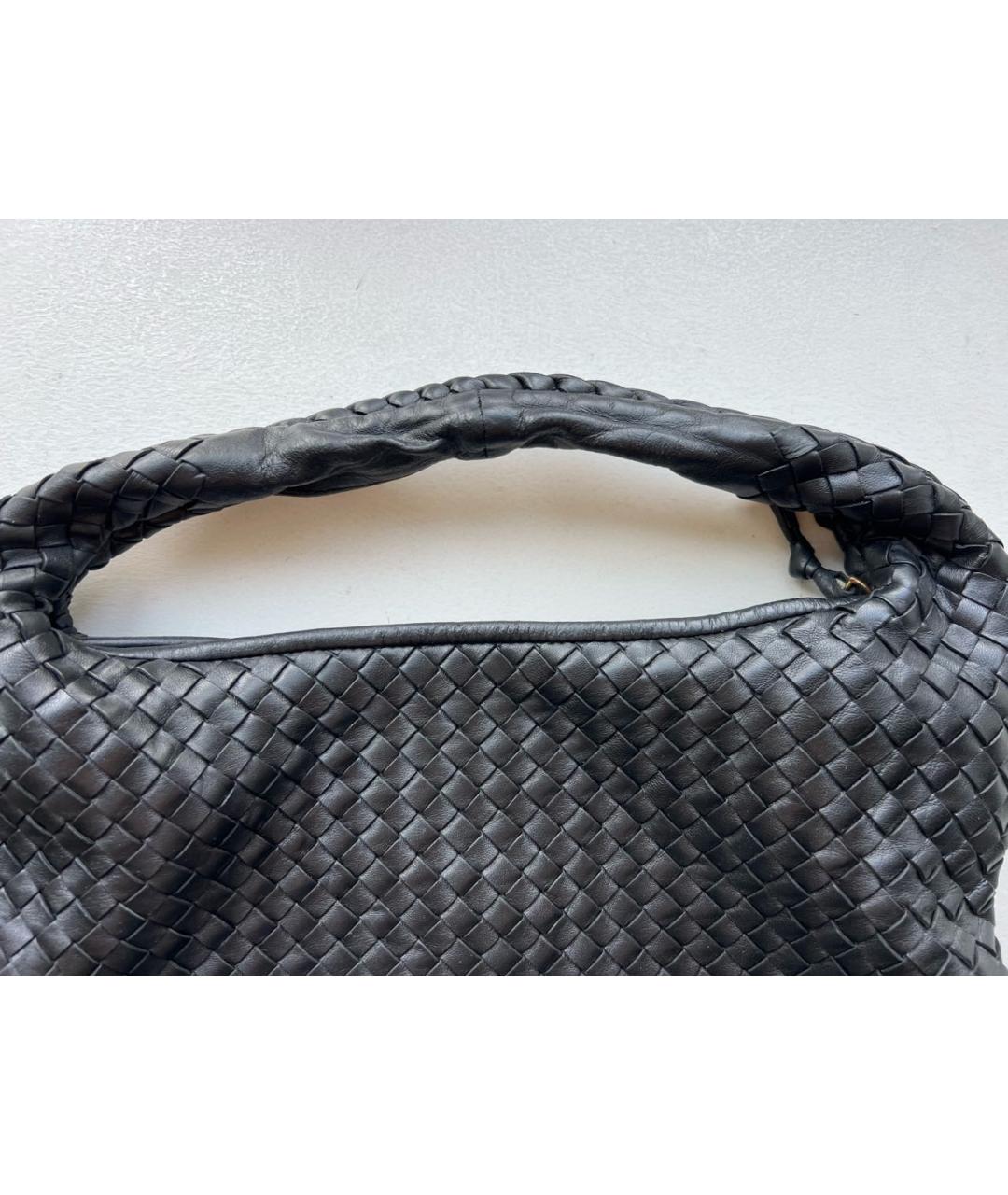 BOTTEGA VENETA Черная кожаная сумка с короткими ручками, фото 7