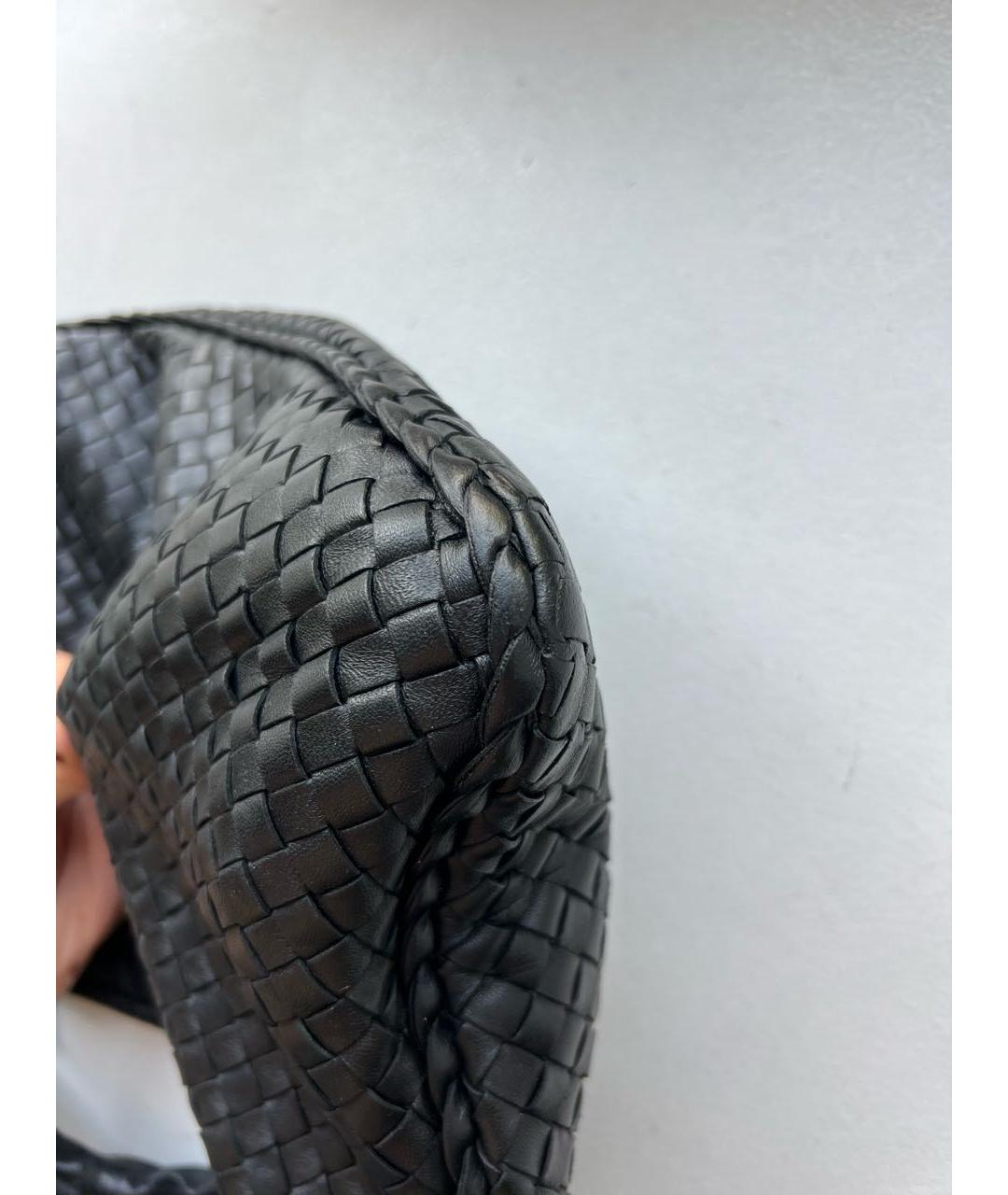 BOTTEGA VENETA Черная кожаная сумка с короткими ручками, фото 5