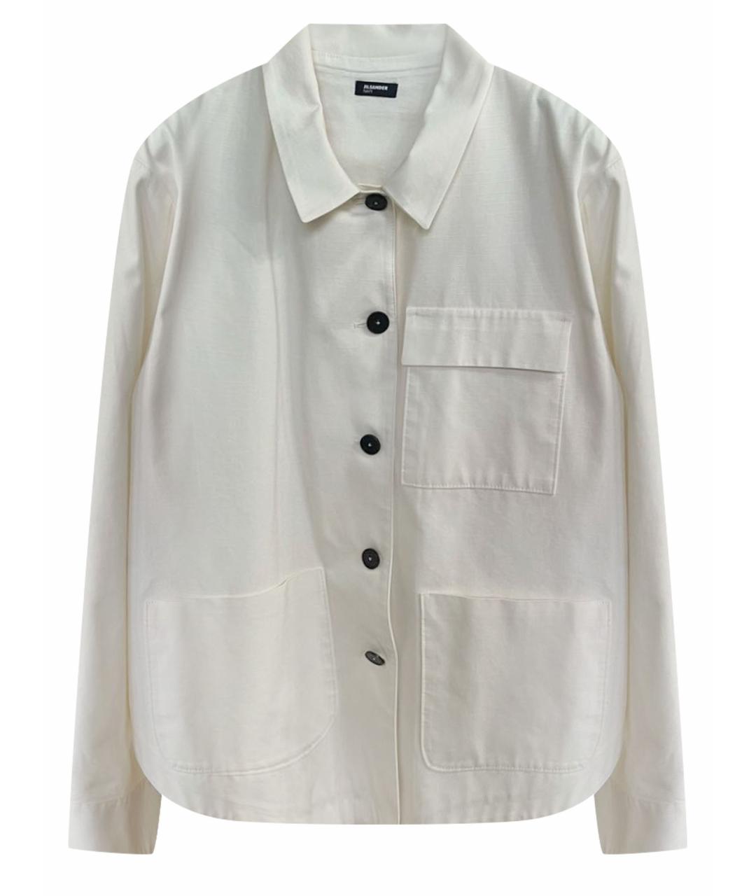 JIL SANDER NAVY Белый хлопковый жакет/пиджак, фото 1