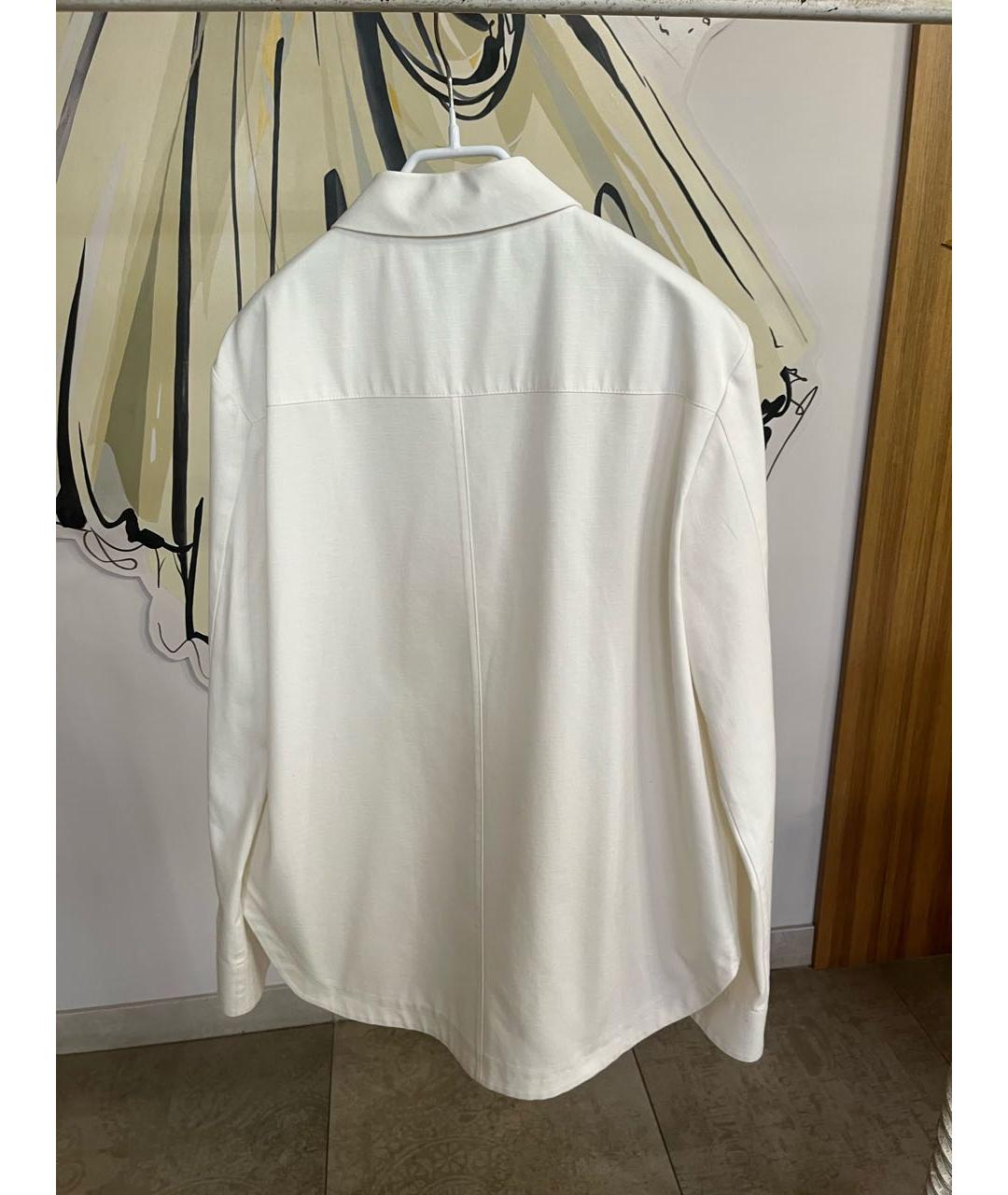 JIL SANDER NAVY Белый хлопковый жакет/пиджак, фото 2
